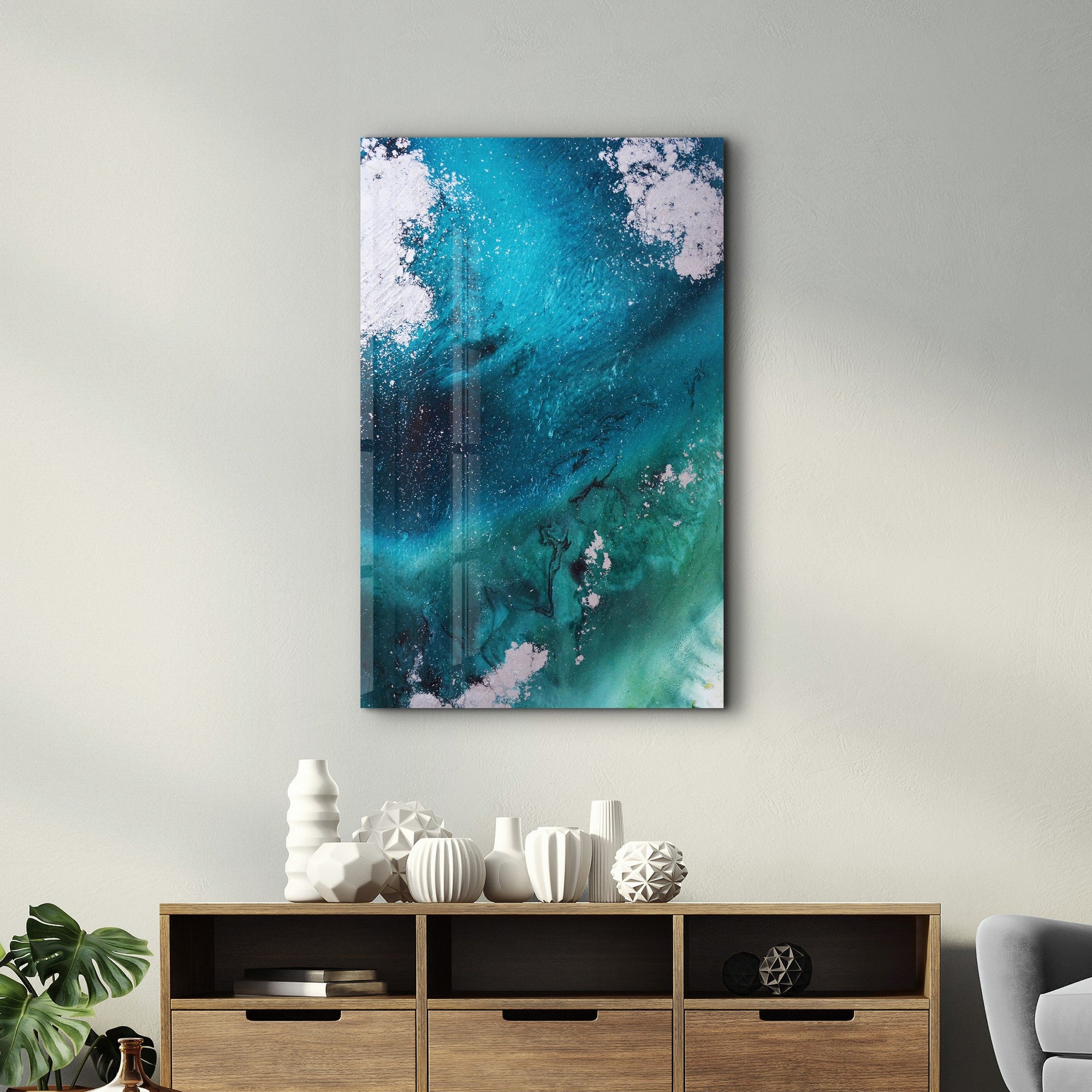 Quadro Decorativo em Vidro Temperado Multicolor 35 x 55 cm (4 mm) com Impressão UV - CAM-4086