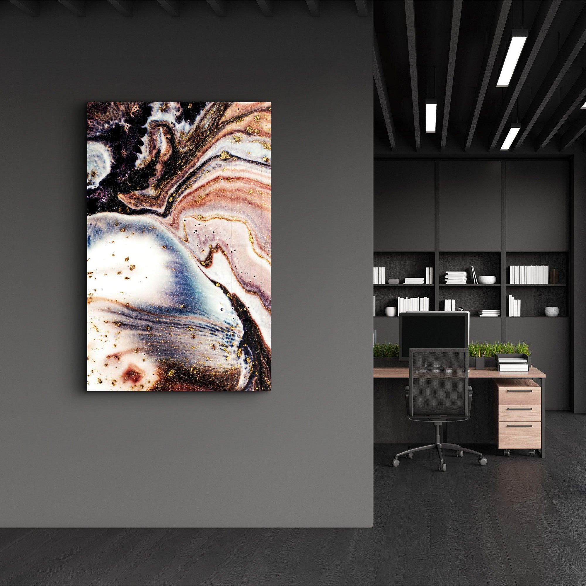 Quadro Decorativo em Vidro Temperado CAM-4099, 35 x 55 cm, Multicolor, Impressão UV, 4 mm