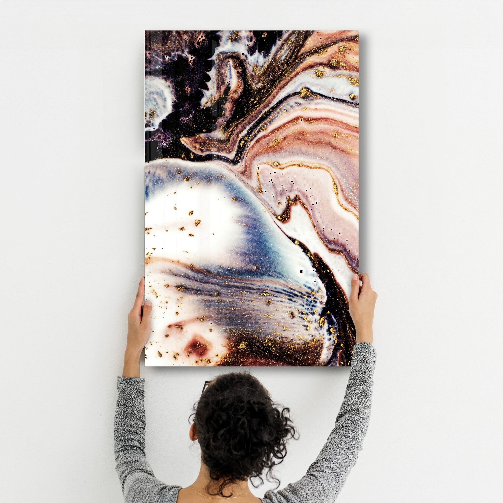 Quadro Decorativo em Vidro Temperado CAM-4099, 35 x 55 cm, Multicolor, Impressão UV, 4 mm