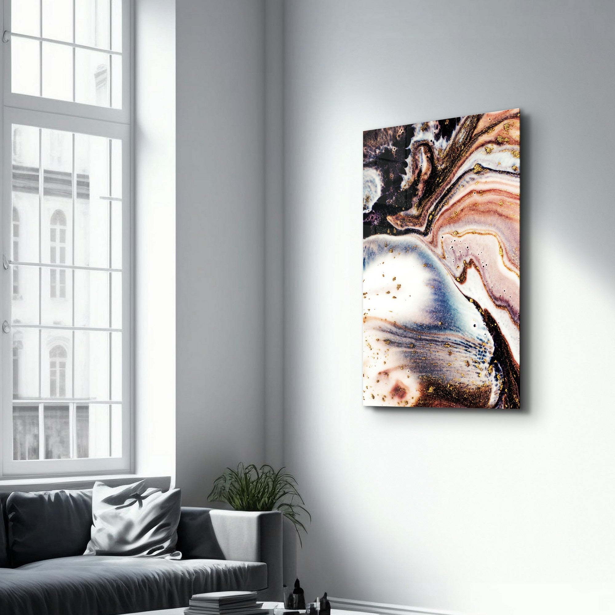 Quadro Decorativo em Vidro Temperado CAM-4099, 35 x 55 cm, Multicolor, Impressão UV, 4 mm