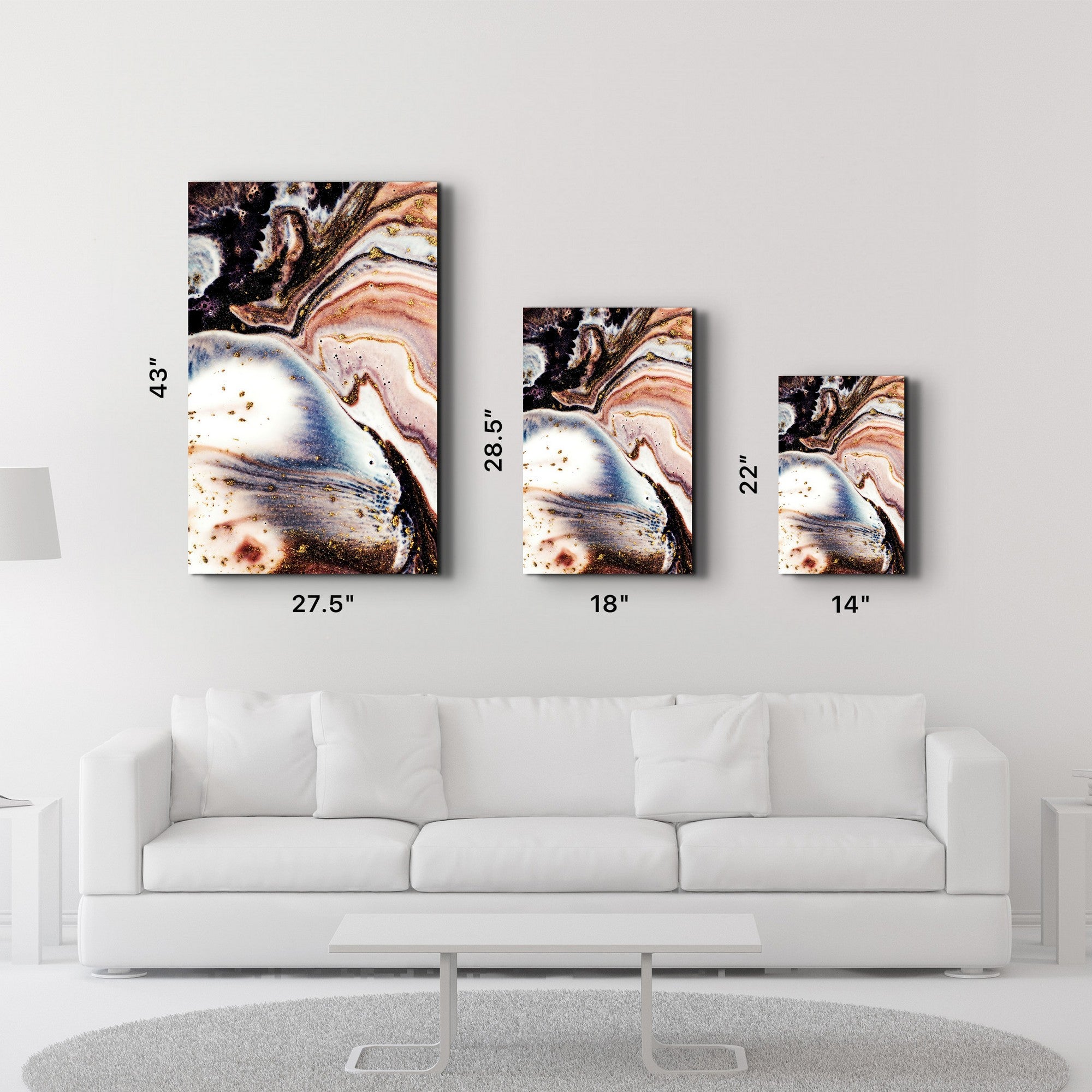 Quadro Decorativo em Vidro Temperado CAM-4099, 35 x 55 cm, Multicolor, Impressão UV, 4 mm