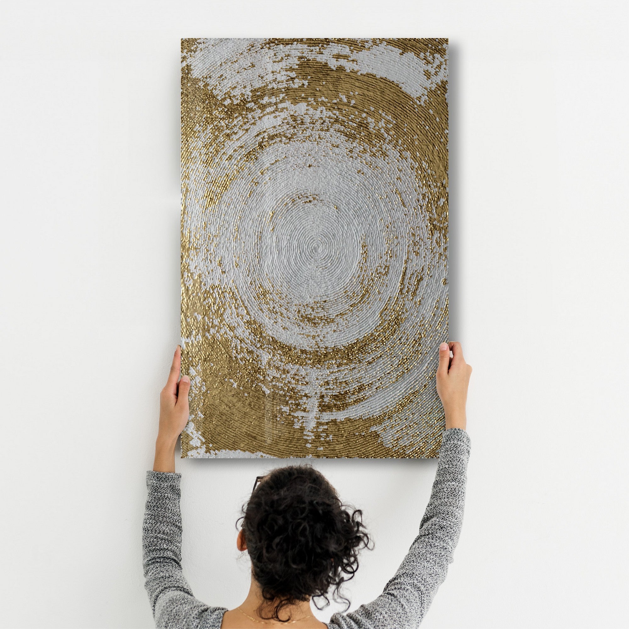 Quadro Decorativo em Vidro Temperado 4 mm CAM-5022, 35x55 cm, Multicolor, Impressão UV