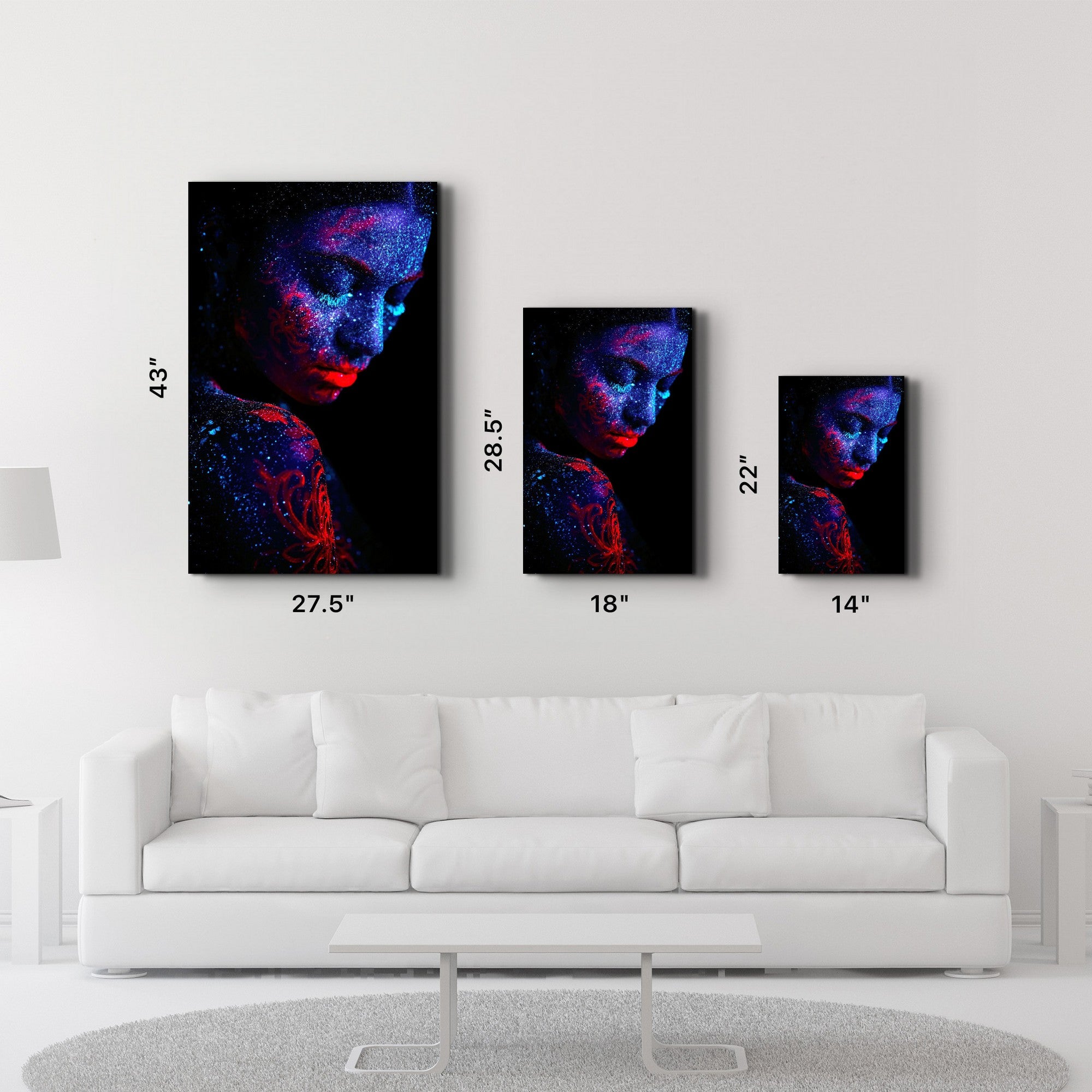 Quadro Decorativo em Vidro Temperado CAM-5032, 35x55 cm, Multicolor, Impressão UV, 4 mm