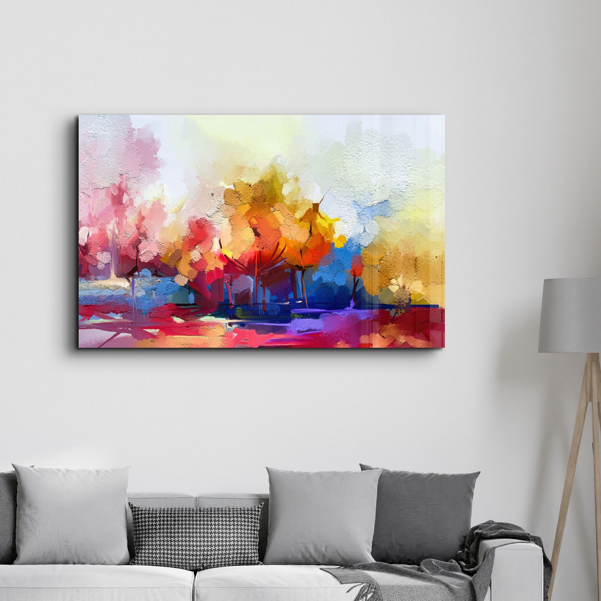 Quadro Decorativo em Vidro Temperado CAM-5042, Multicolor, 35 x 55 cm, Impressão UV, 4 mm