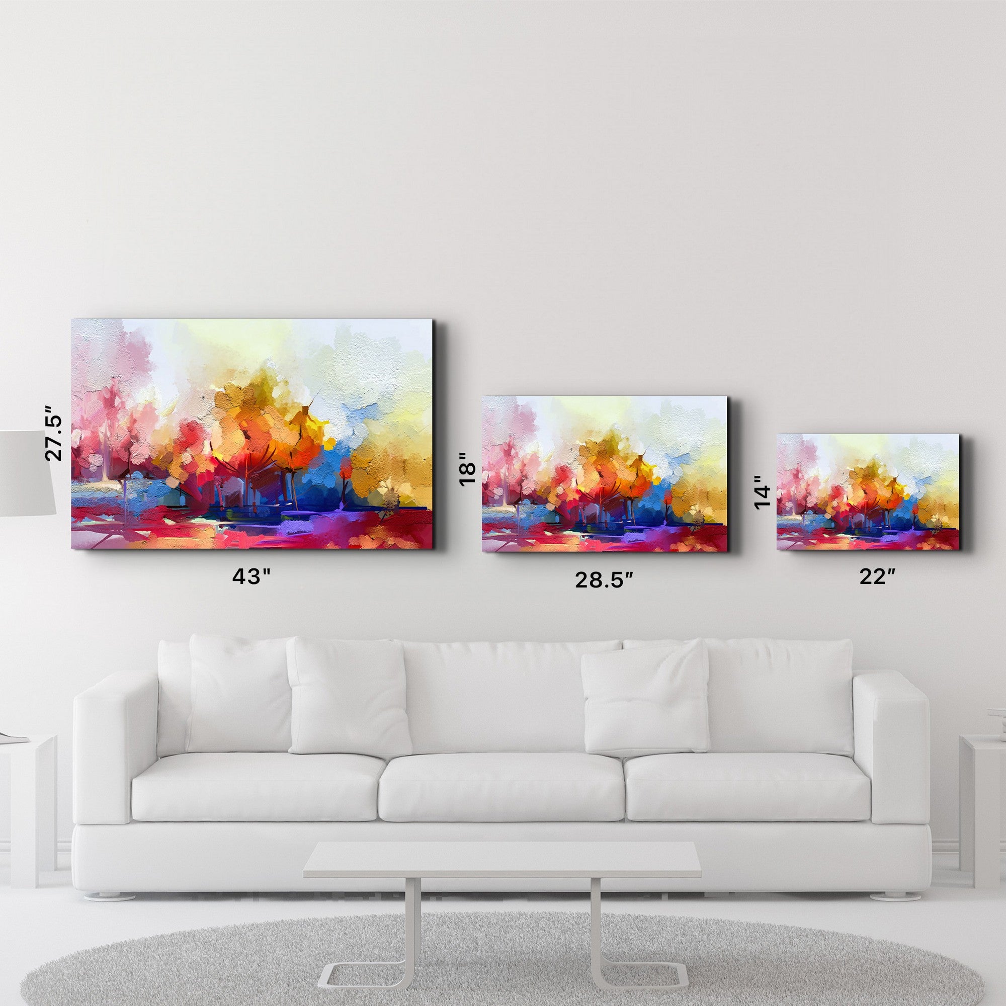 Quadro Decorativo em Vidro Temperado CAM-5042, Multicolor, 35 x 55 cm, Impressão UV, 4 mm