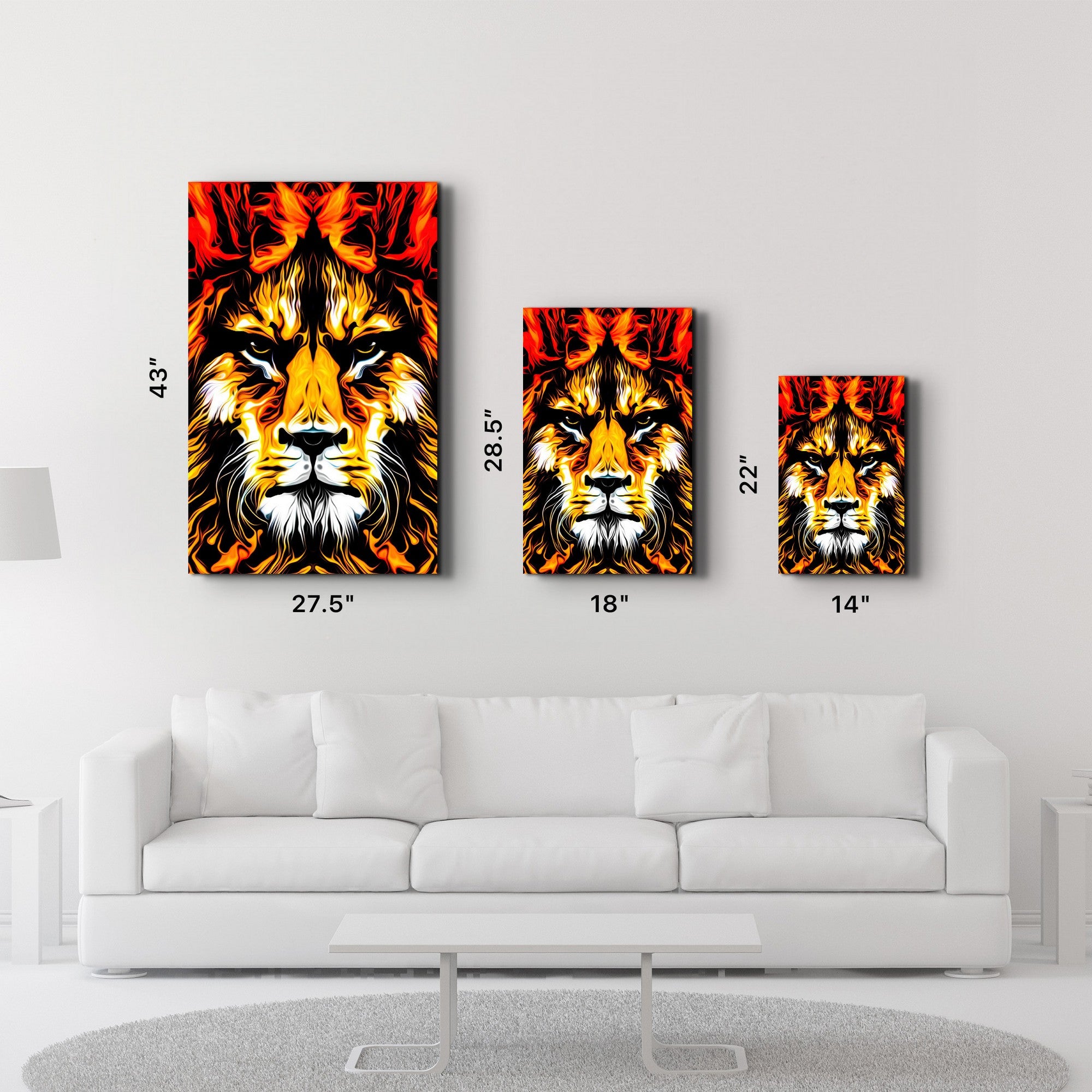 Quadro Decorativo em Vidro Temperado CAM-5056, 35 x 55 cm, Multicolor, Impressão UV, 4 mm