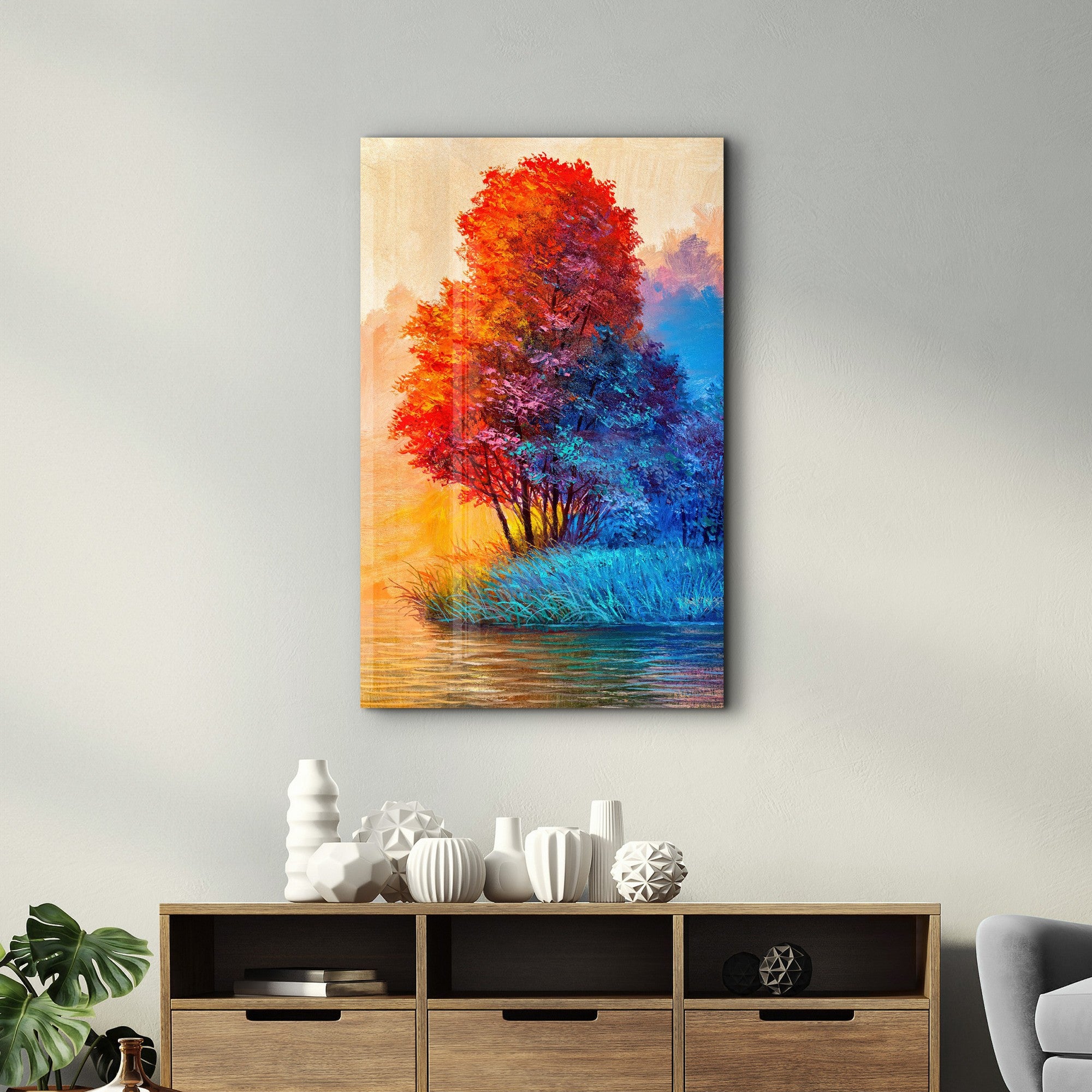 Quadro Decorativo 100% Vidro Temperado 35x55 cm (4 mm) – Multicolor, Impressão UV | CAM-5058