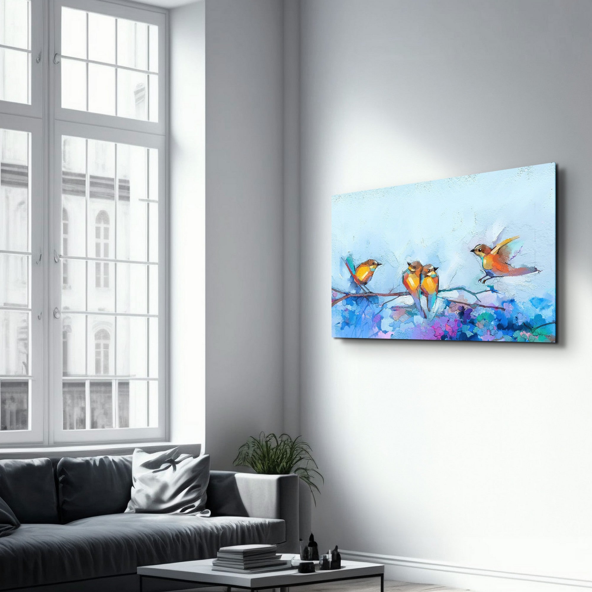 Arte Decorativa em Vidro Temperado Multicolor 35x55cm - Impressão UV de Alta Qualidade