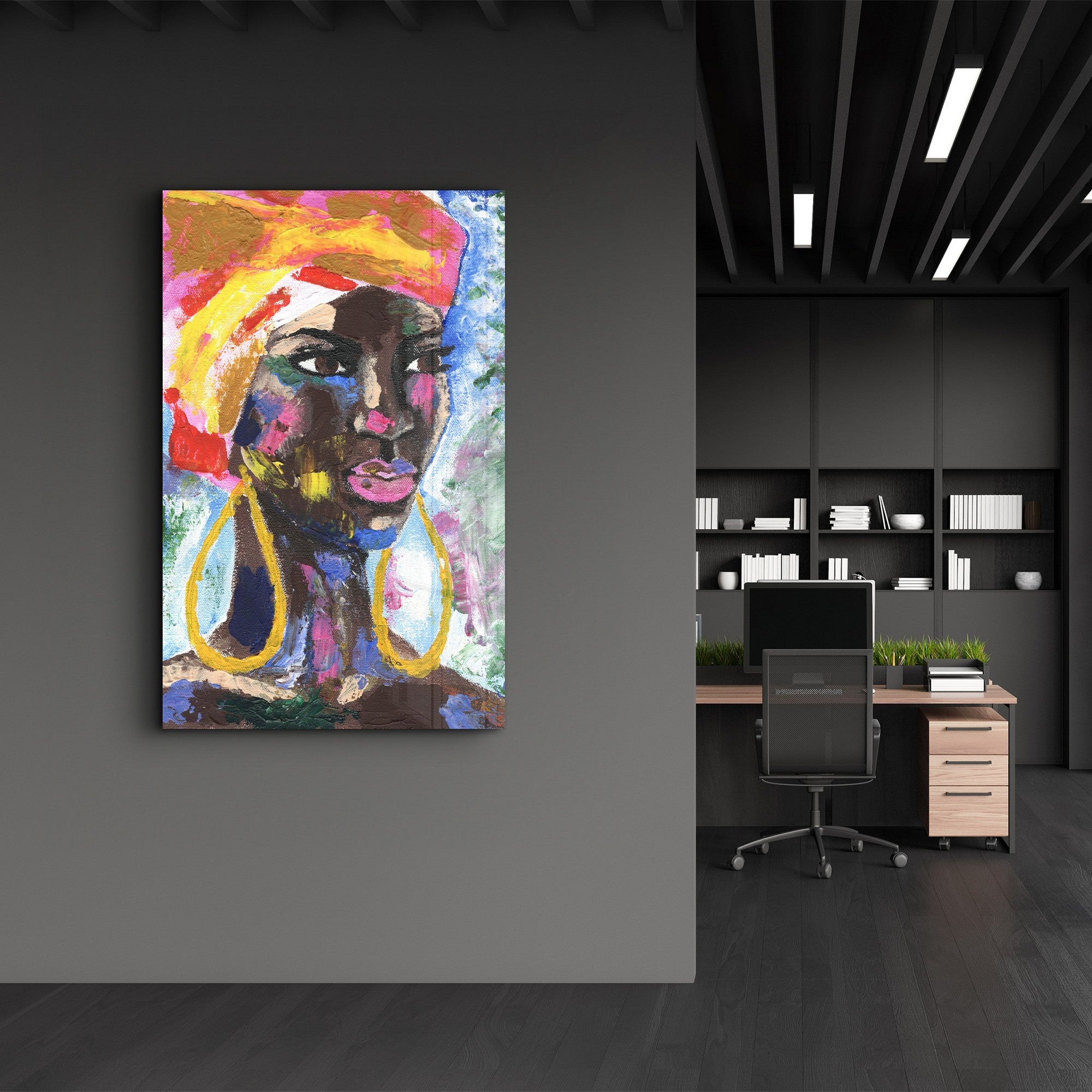 Arte Decorativa em Vidro Temperado Multicolor 35x55cm - Impressão UV de Alta Qualidade