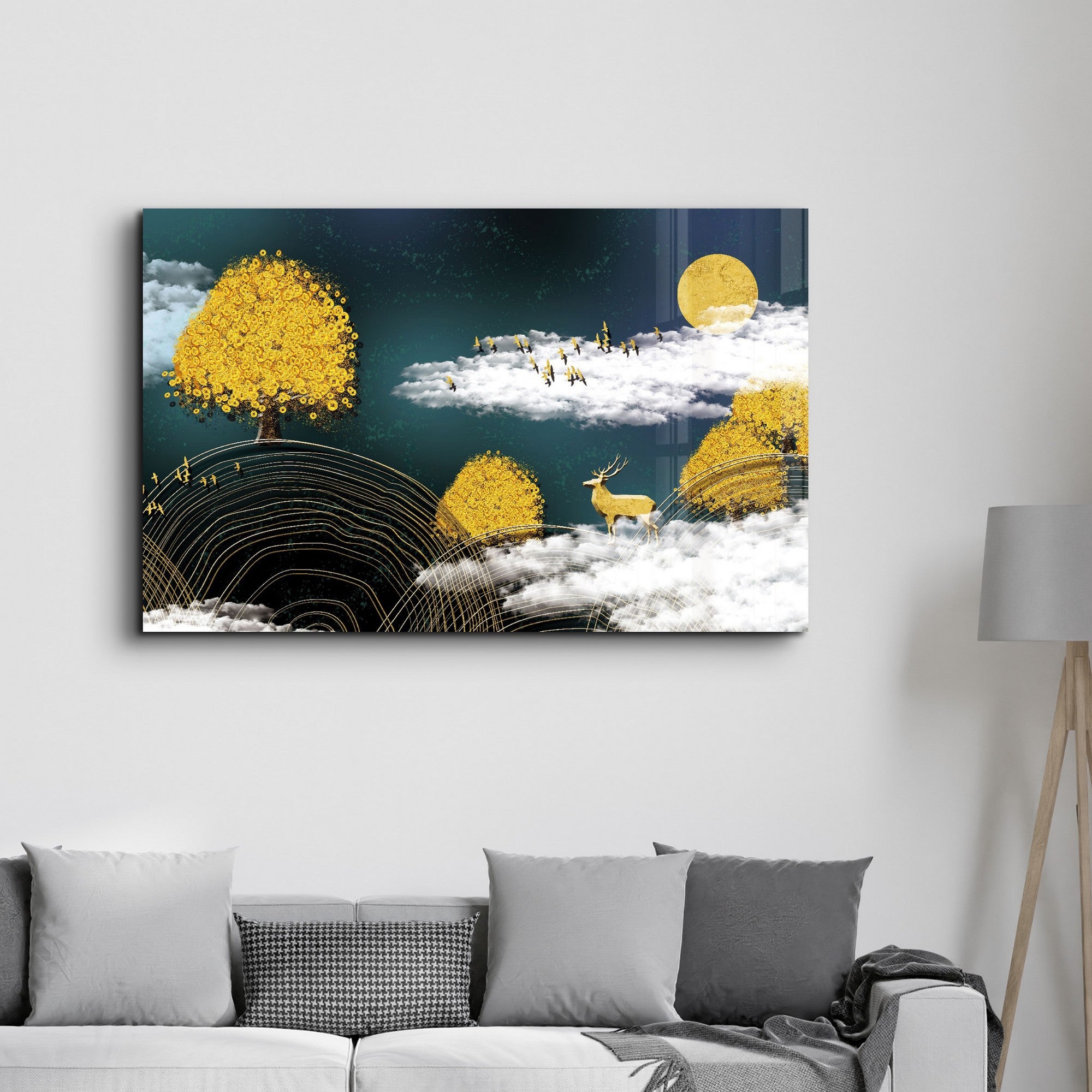 Arte Decorativa em Vidro Temperado Multicolor 35x55cm - Impressão UV de Alta Qualidade