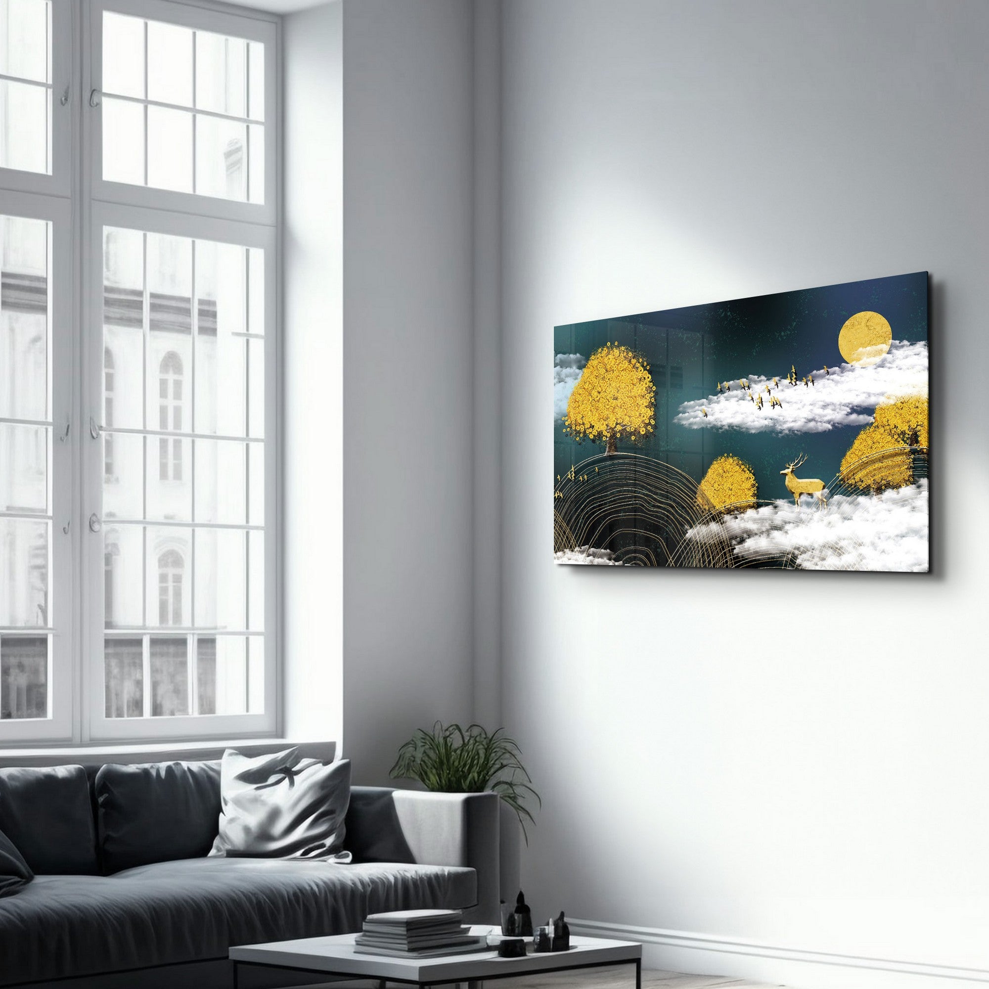 Arte Decorativa em Vidro Temperado Multicolor 35x55cm - Impressão UV de Alta Qualidade