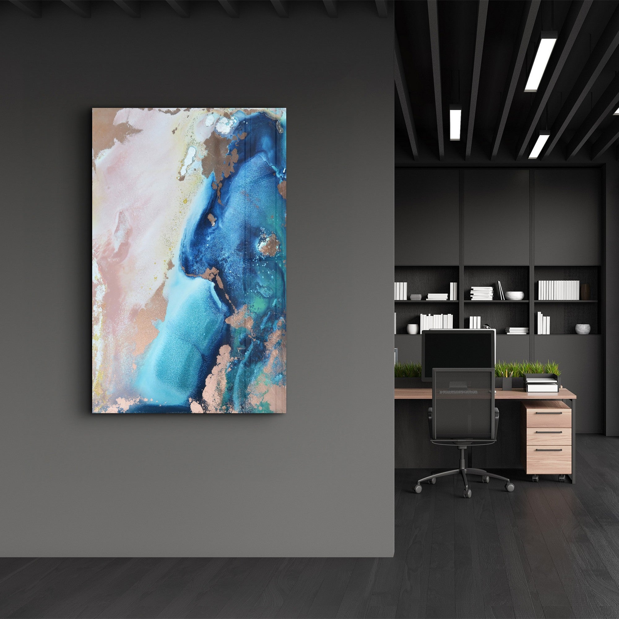 Arte Decorativa em Vidro Temperado Multicolor 35x55cm - Impressão UV de Alta Qualidade