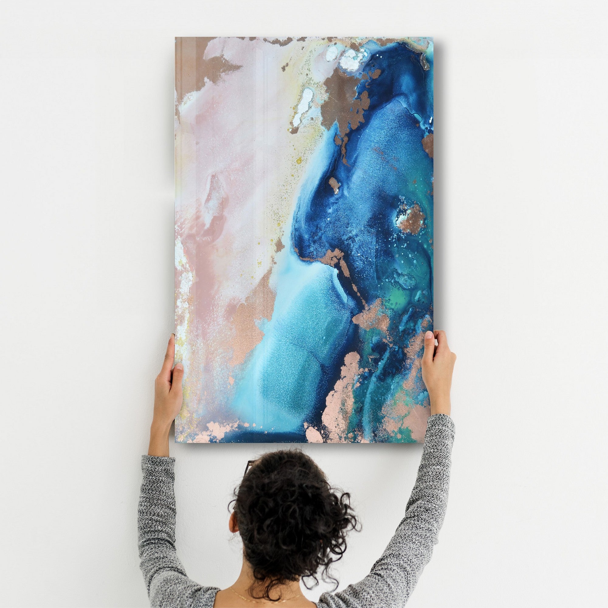 Arte Decorativa em Vidro Temperado Multicolor 35x55cm - Impressão UV de Alta Qualidade