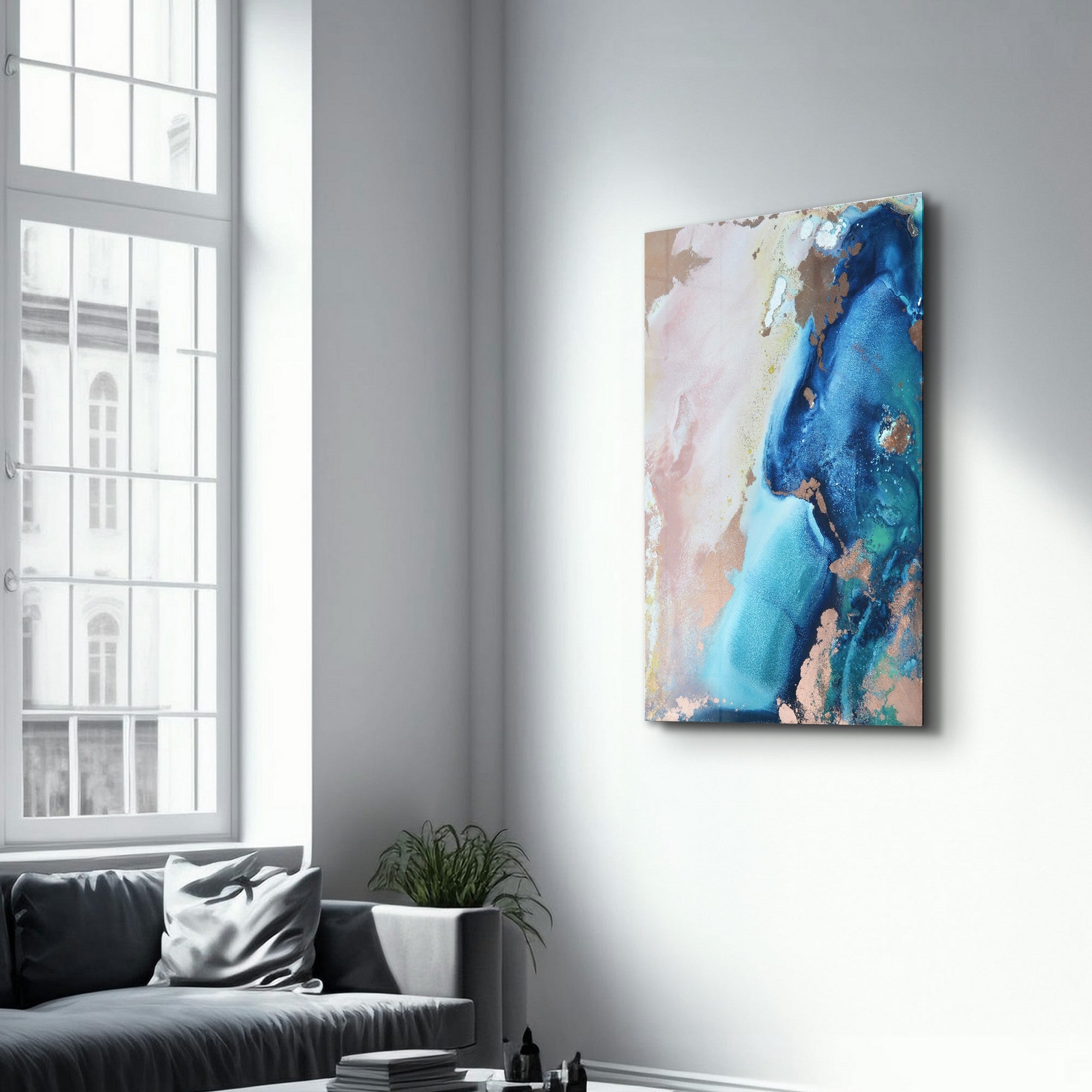 Arte Decorativa em Vidro Temperado Multicolor 35x55cm - Impressão UV de Alta Qualidade