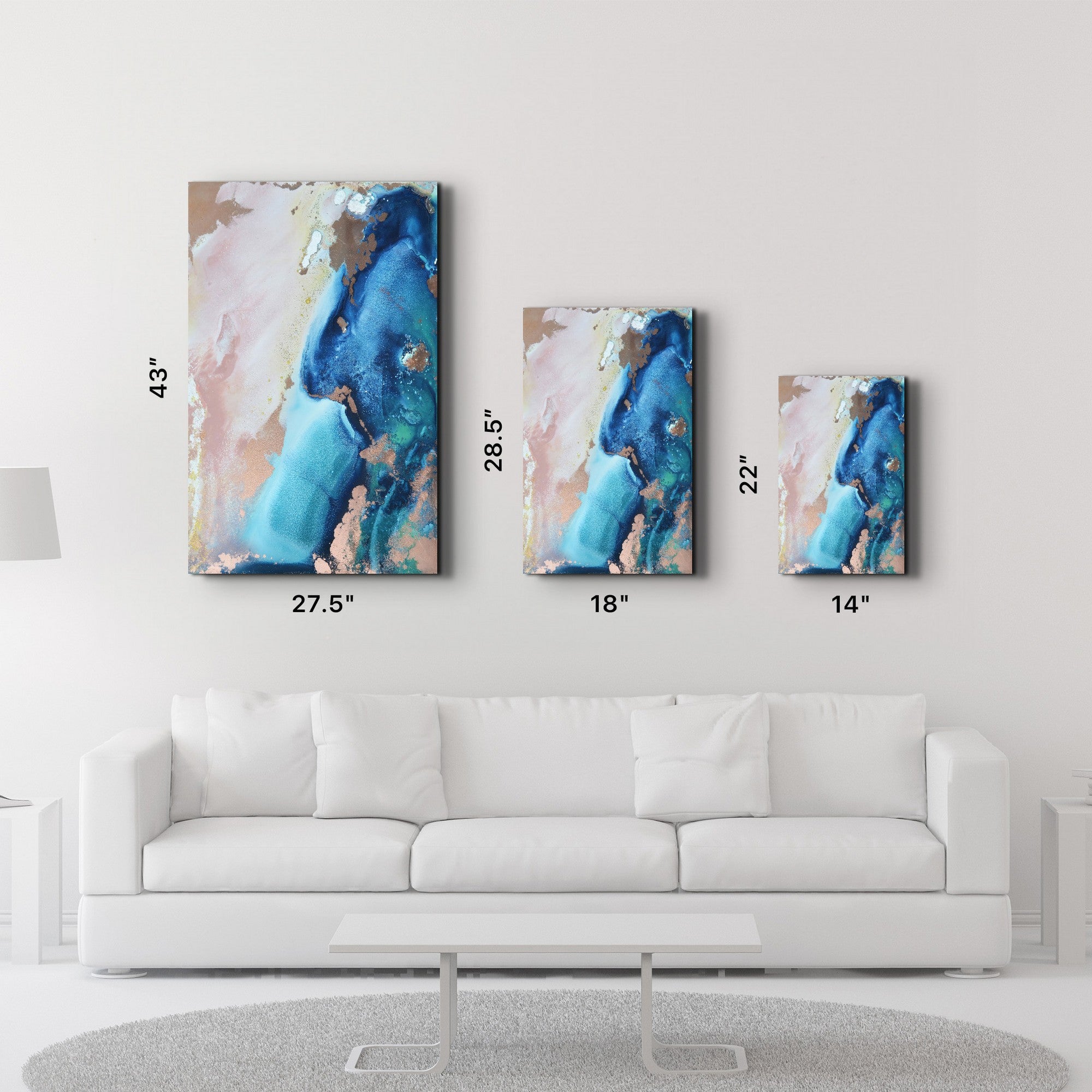 Arte Decorativa em Vidro Temperado Multicolor 35x55cm - Impressão UV de Alta Qualidade