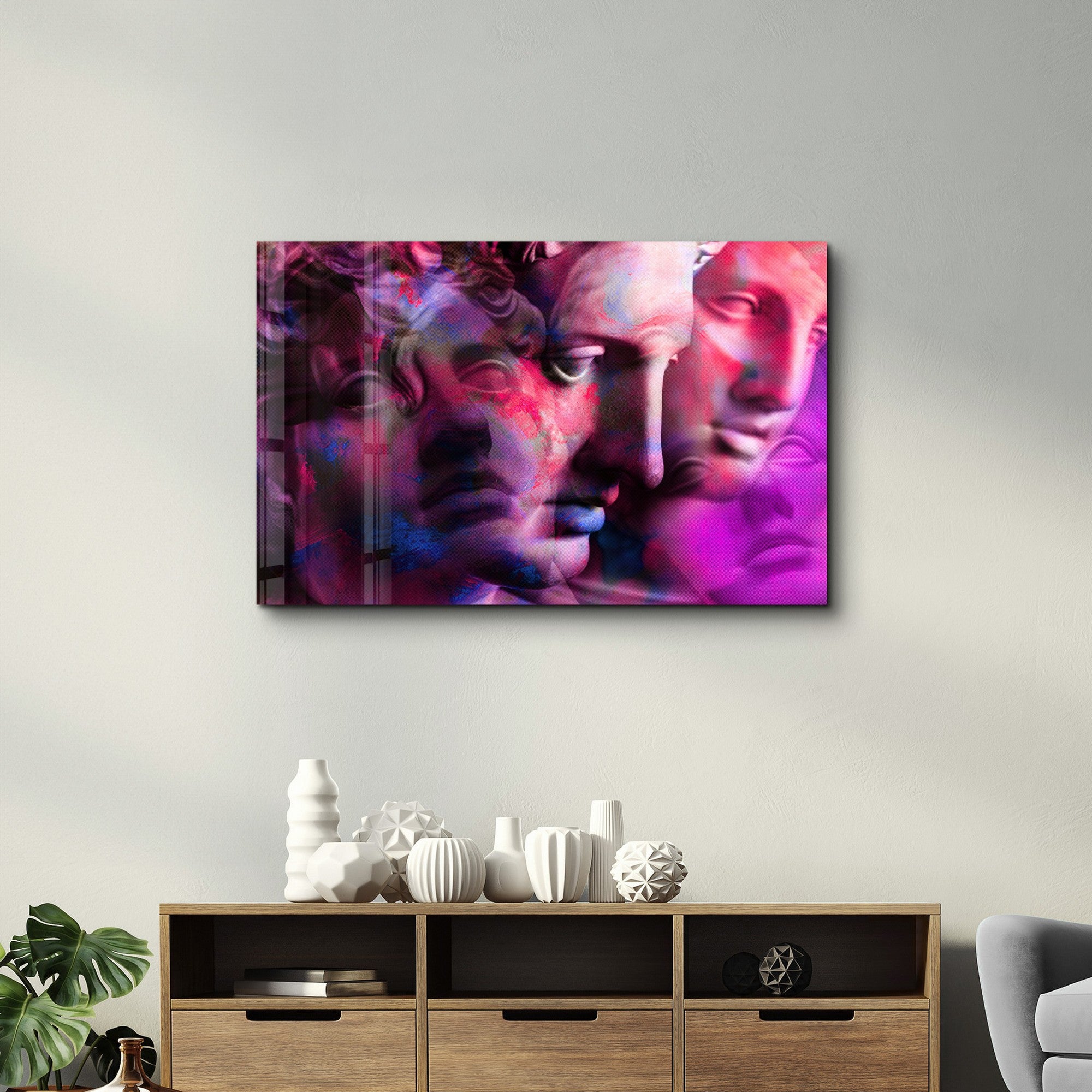 Arte Decorativa em Vidro Temperado Multicolor 70x110cm - Impressão UV de Alta Qualidade