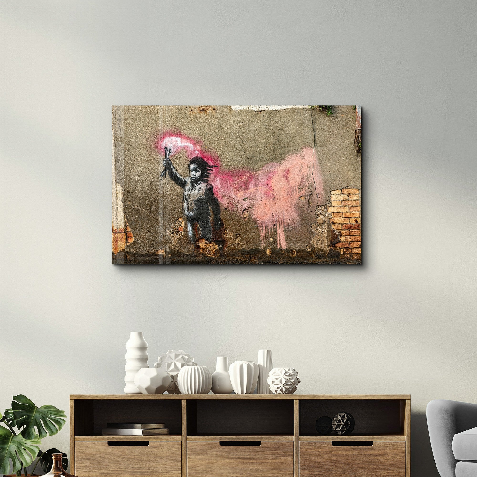 Arte Decorativa em Vidro Temperado Multicolor 70x110cm - Impressão UV de Alta Qualidade