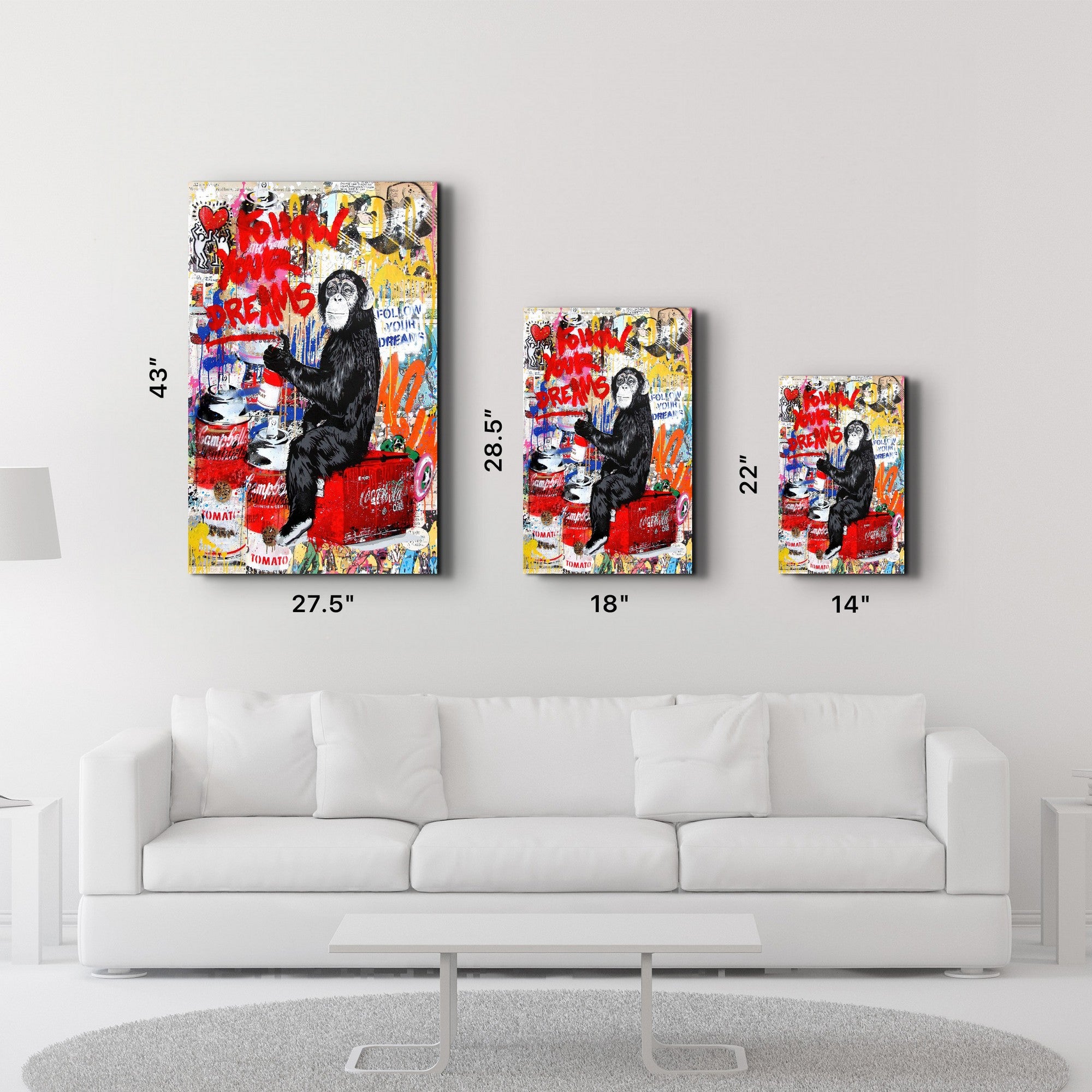 Arte Decorativa em Vidro Temperado Multicolor 35x55cm - Impressão UV de Alta Qualidade