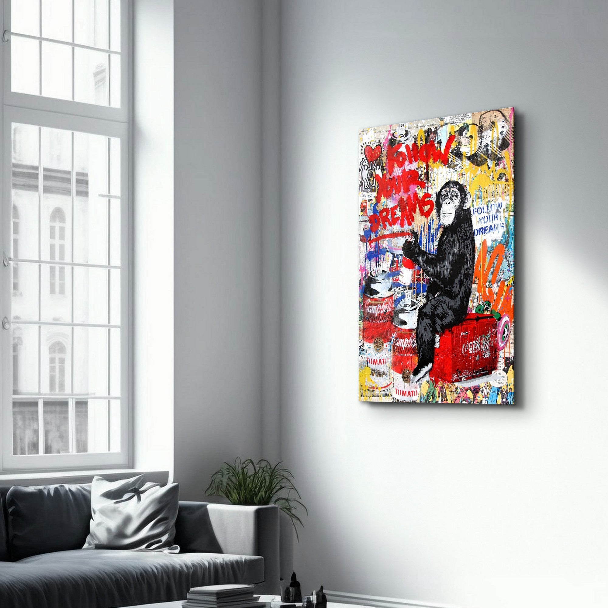 Arte Decorativa em Vidro Temperado Multicolor 70x110cm - Impressão UV de Alta Qualidade