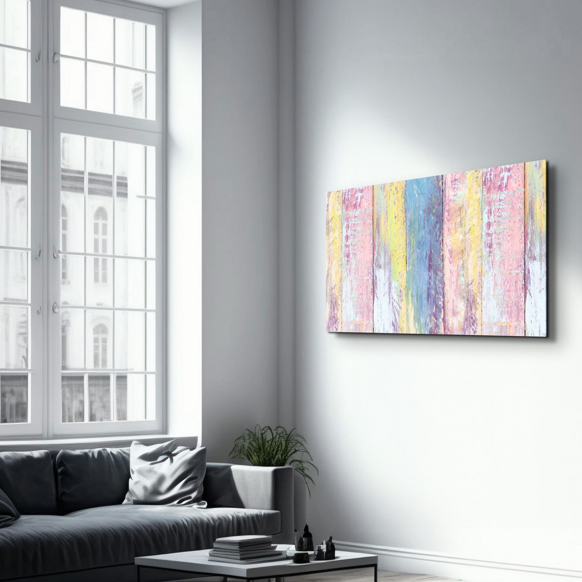 Arte Decorativa em Vidro Temperado Multicolor 35x55cm - Impressão UV de Alta Qualidade