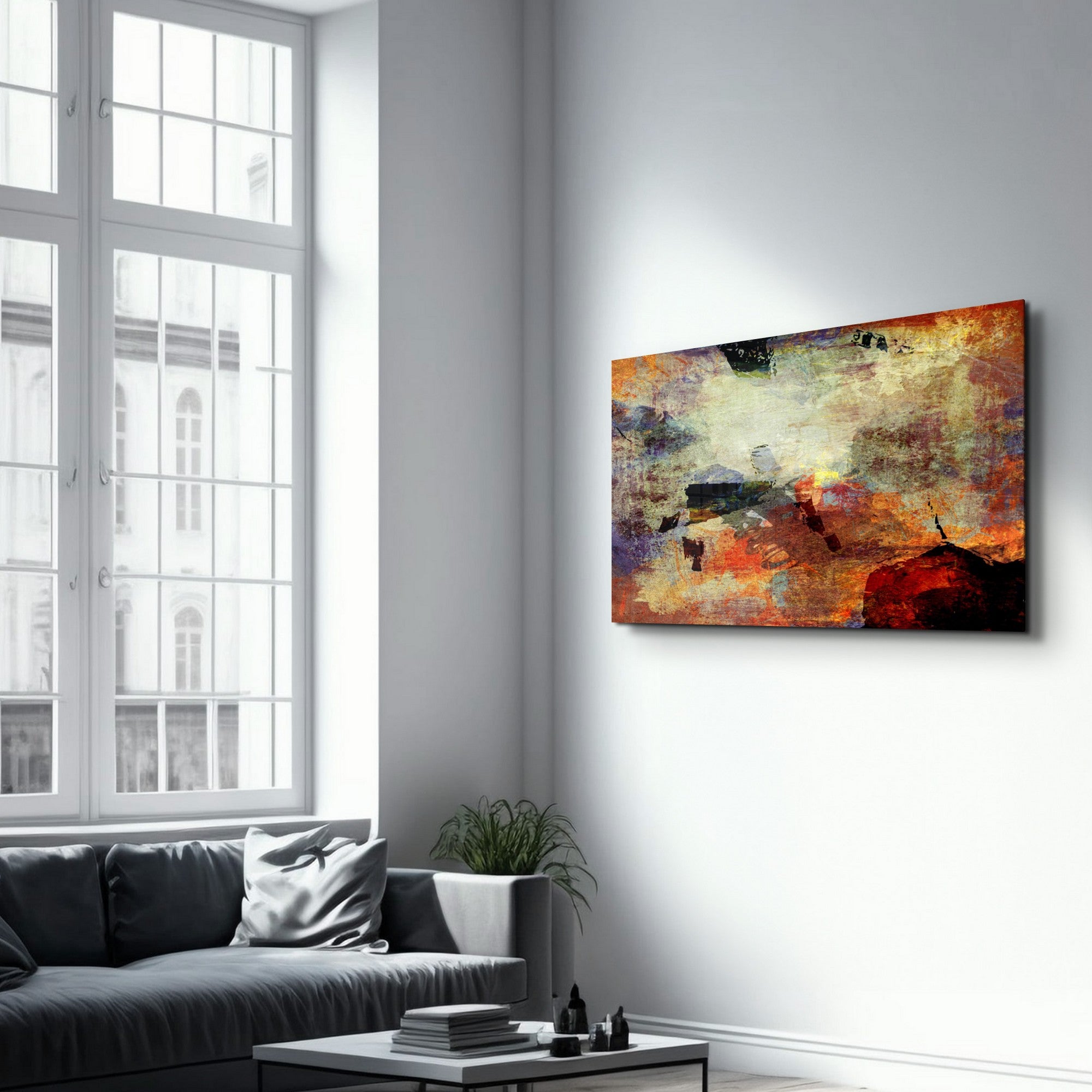 Quadro Decorativo em Vidro Temperado 35x55 cm Multicor OGLS-1021 (4 mm, Impressão UV)