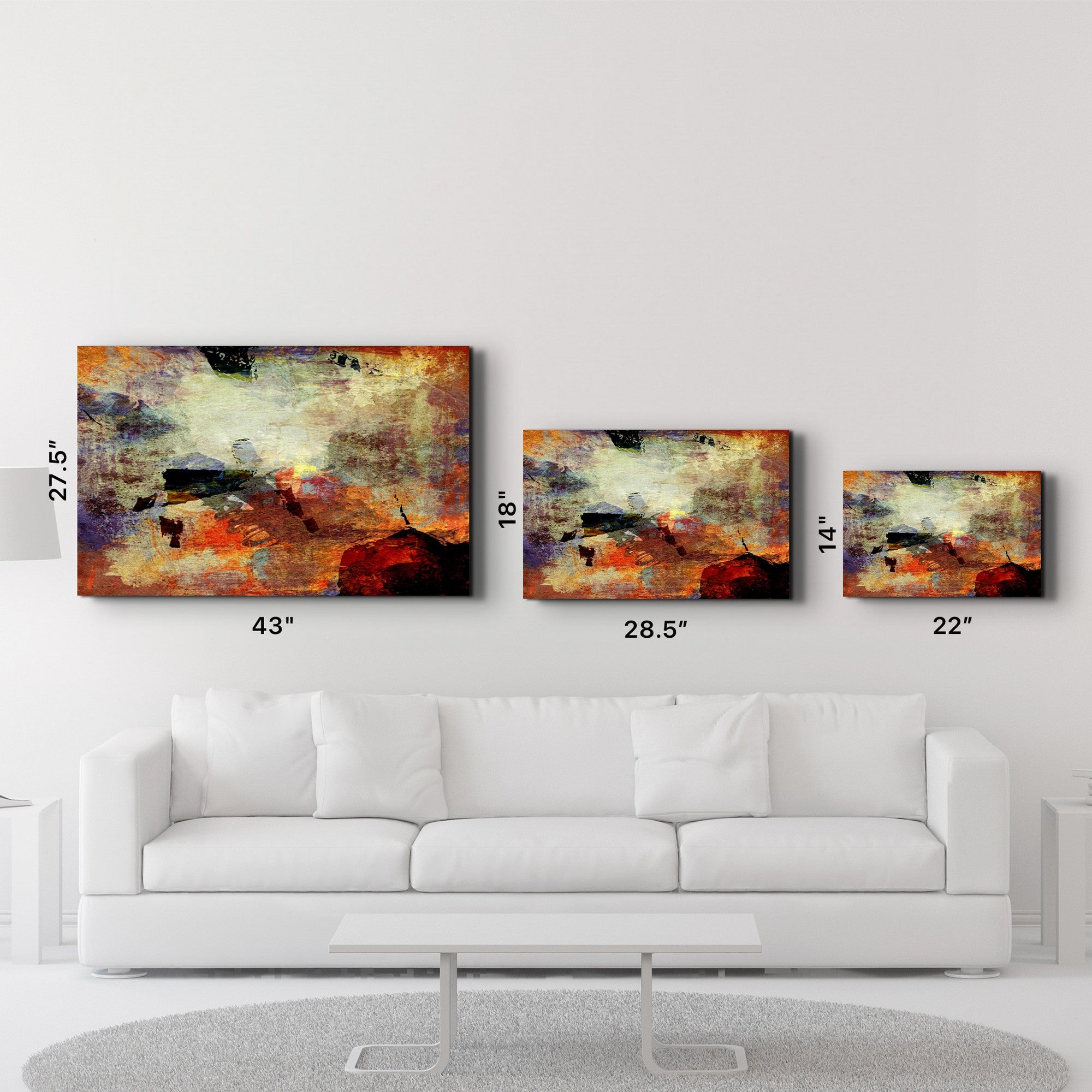 Quadro Decorativo em Vidro Temperado 35x55 cm Multicor OGLS-1021 (4 mm, Impressão UV)