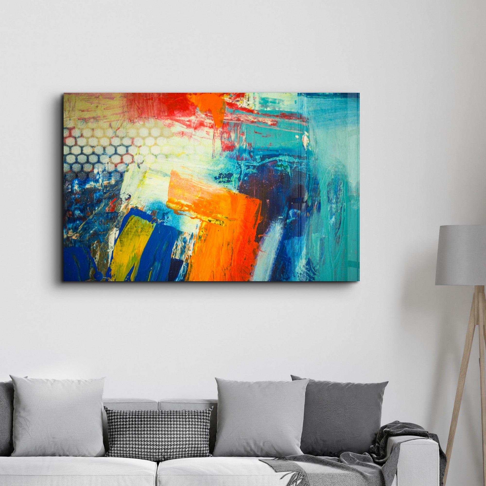 Arte em Vidro Temperado Multicolor 35x55cm - Pintura Decorativa UV de Alta Qualidade