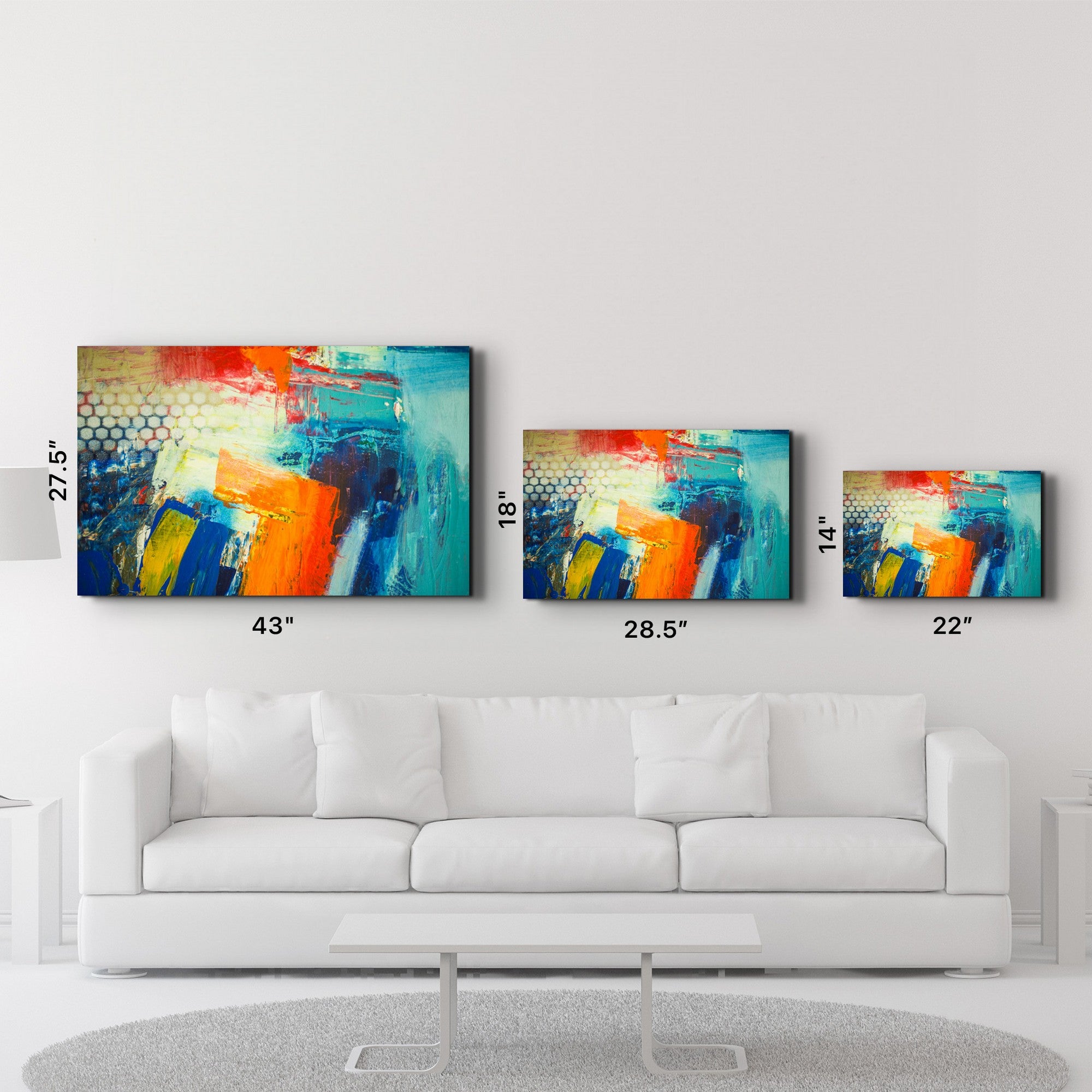 Arte em Vidro Temperado Multicolor 35x55cm - Pintura Decorativa UV de Alta Qualidade