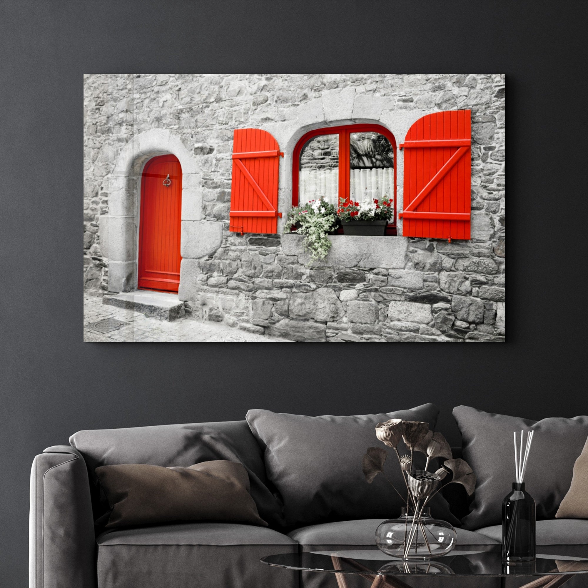 Arte Decorativa em Vidro Temperado Multicolor 35x55cm - Impressão UV de Alta Qualidade