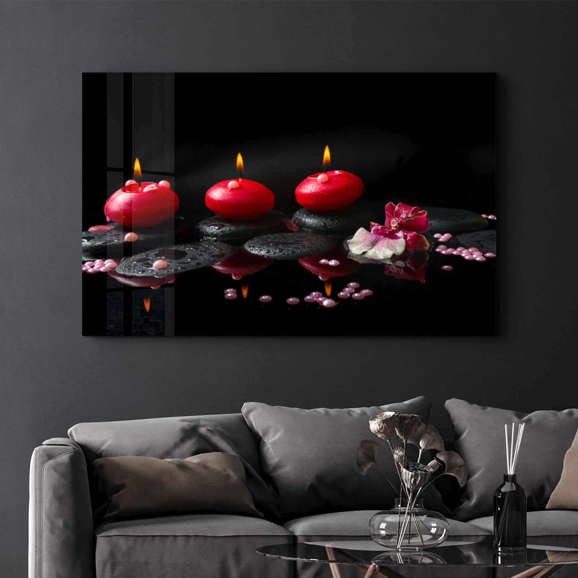 Arte Decorativa em Vidro Temperado Multicolor 35x55cm - Impressão UV de Alta Qualidade