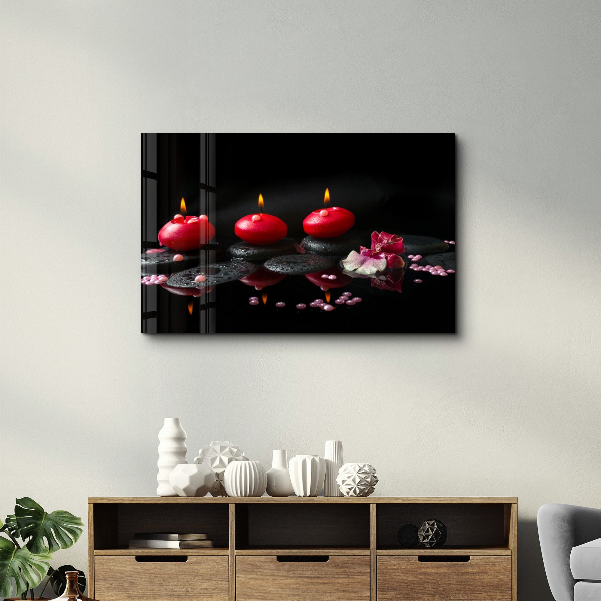 Arte Decorativa em Vidro Temperado Multicolor 35x55cm - Impressão UV de Alta Qualidade