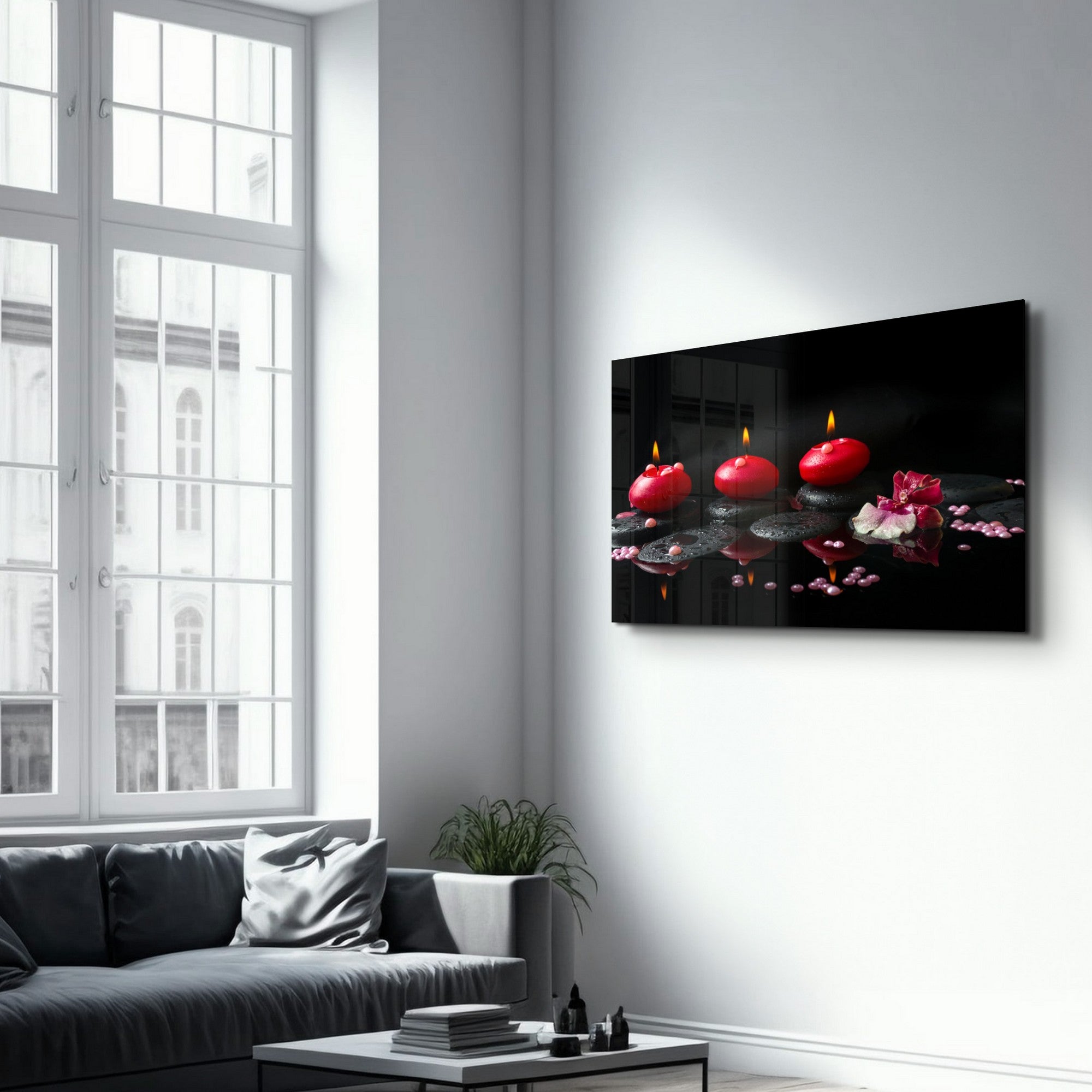 Arte Decorativa em Vidro Temperado Multicolor 35x55cm - Impressão UV de Alta Qualidade