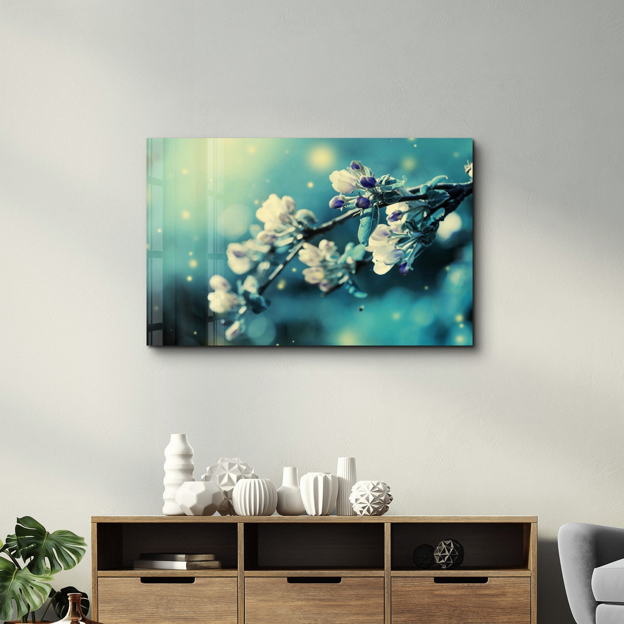 Arte Decorativa em Vidro Temperado Multicolor 35x55cm - Impressão UV de Alta Qualidade