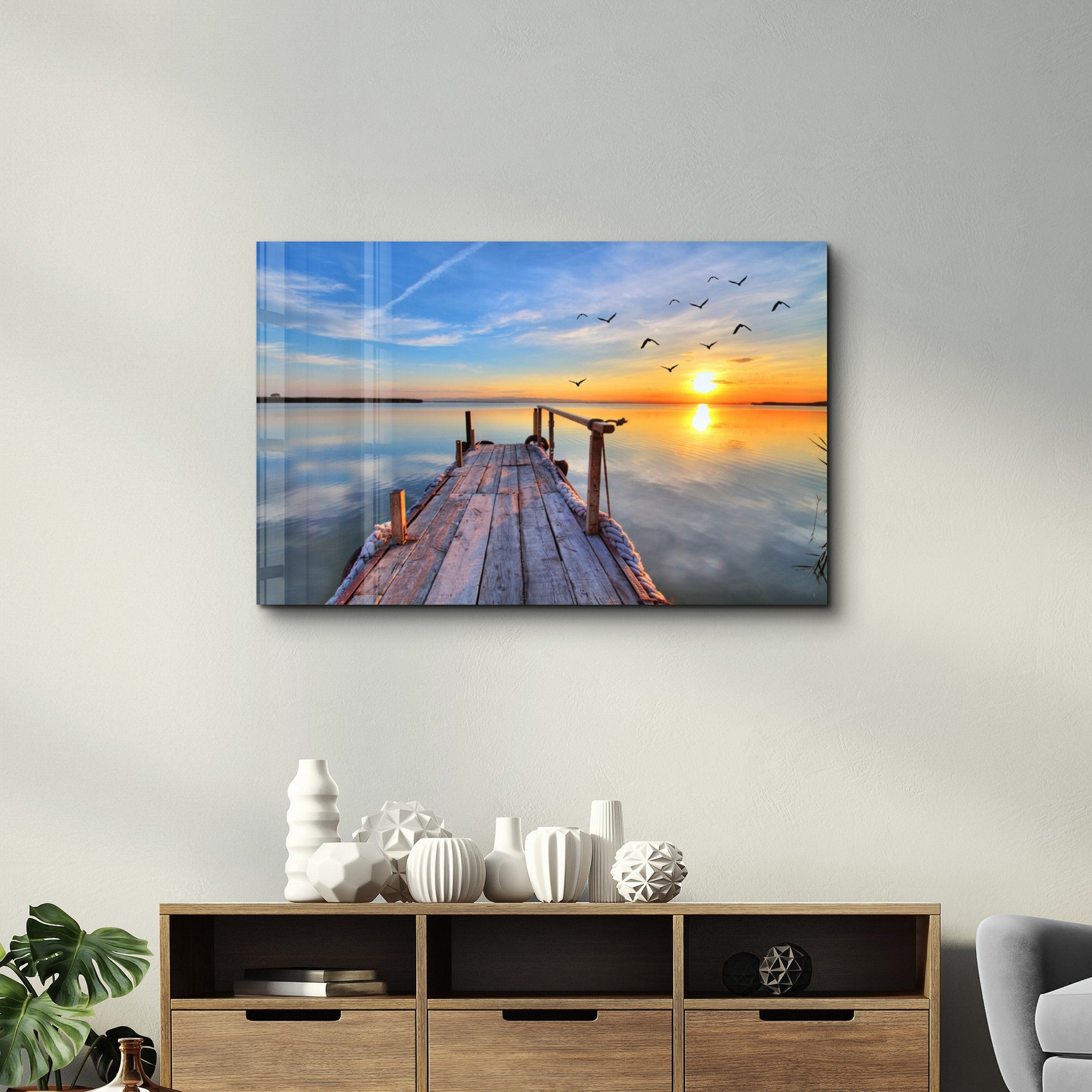 Arte Decorativa em Vidro Temperado Multicolor 35x55cm - Impressão UV de Alta Qualidade