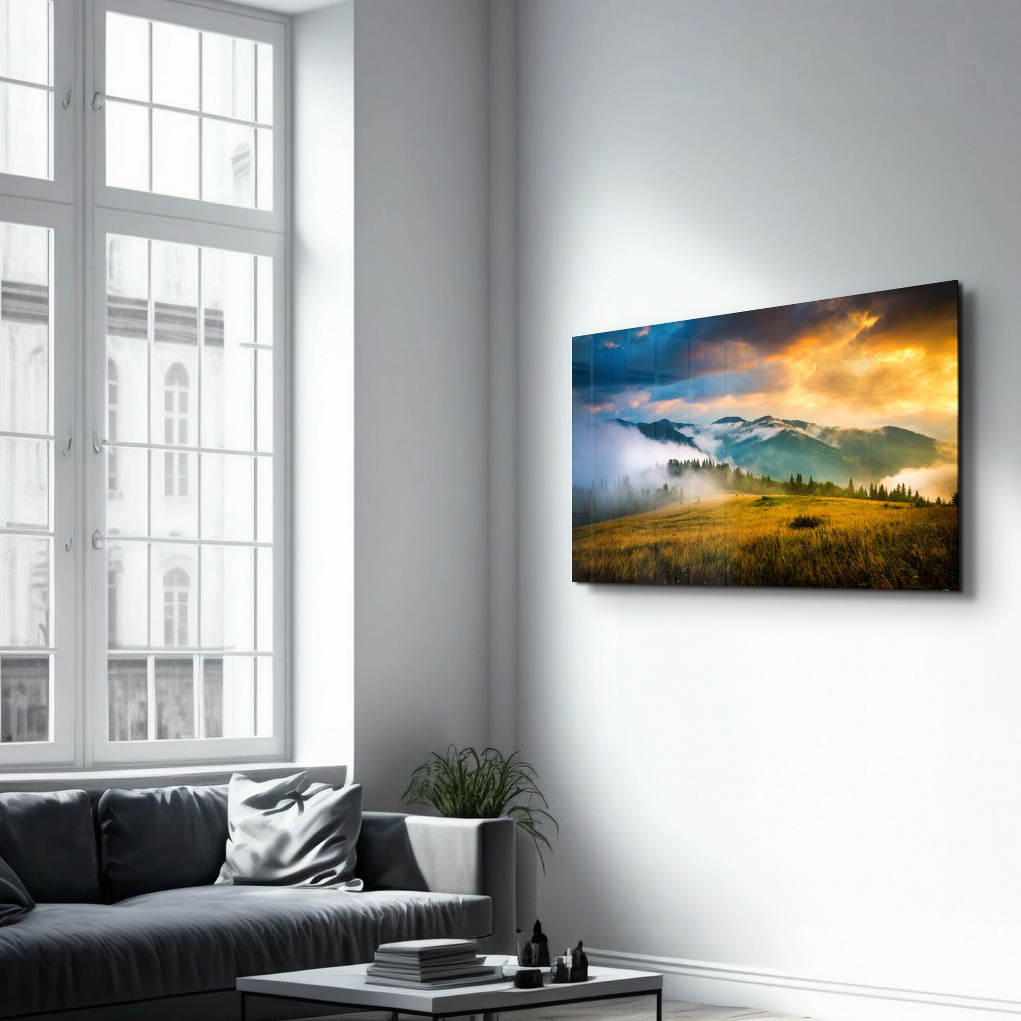 Arte Decorativa em Vidro Temperado Multicolor 46x72cm - Impressão UV de Alta Qualidade