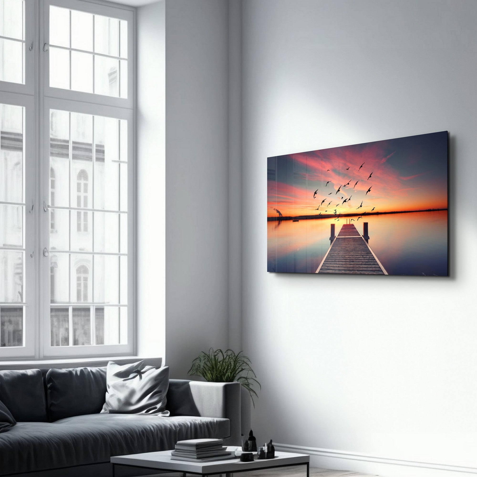 Arte em Vidro Temperado Multicolor 70x110cm - Pintura Decorativa UV Resistente