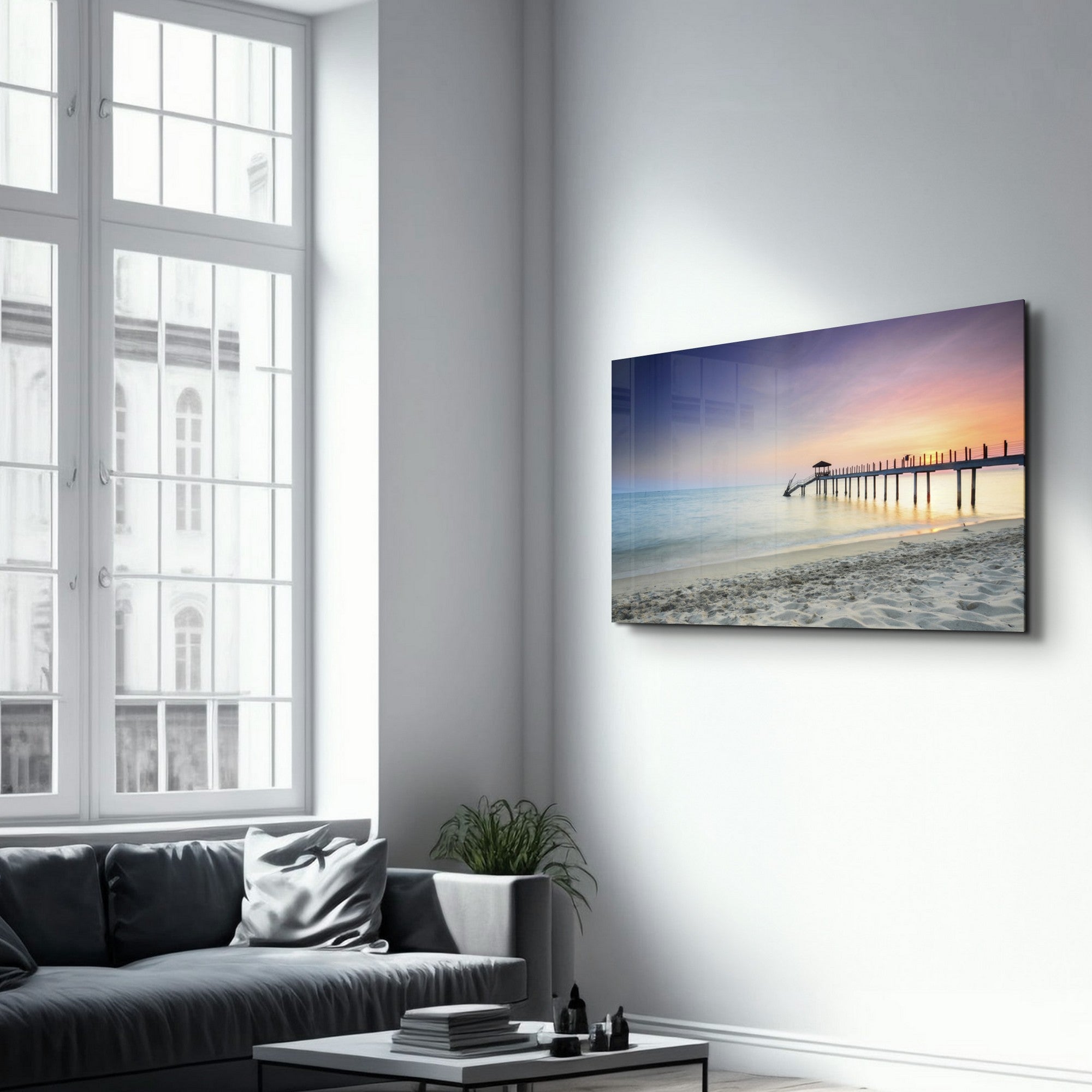 Arte Decorativa em Vidro Temperado Multicolor 35x55cm - Impressão UV de Alta Qualidade