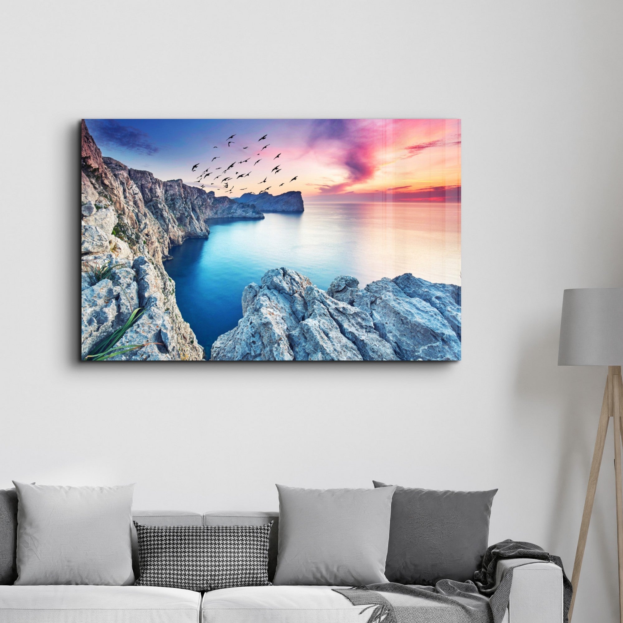 Arte Decorativa em Vidro Temperado Multicolor 35x55cm - Impressão UV de Alta Qualidade