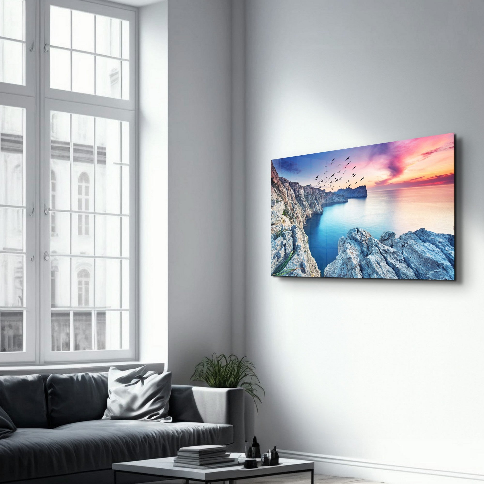 Arte Decorativa em Vidro Temperado Multicolor 35x55cm - Impressão UV de Alta Qualidade