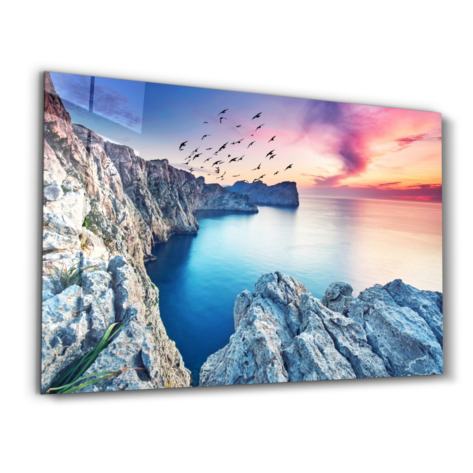 Arte Decorativa em Vidro Temperado Multicolor 35x55cm - Impressão UV de Alta Qualidade