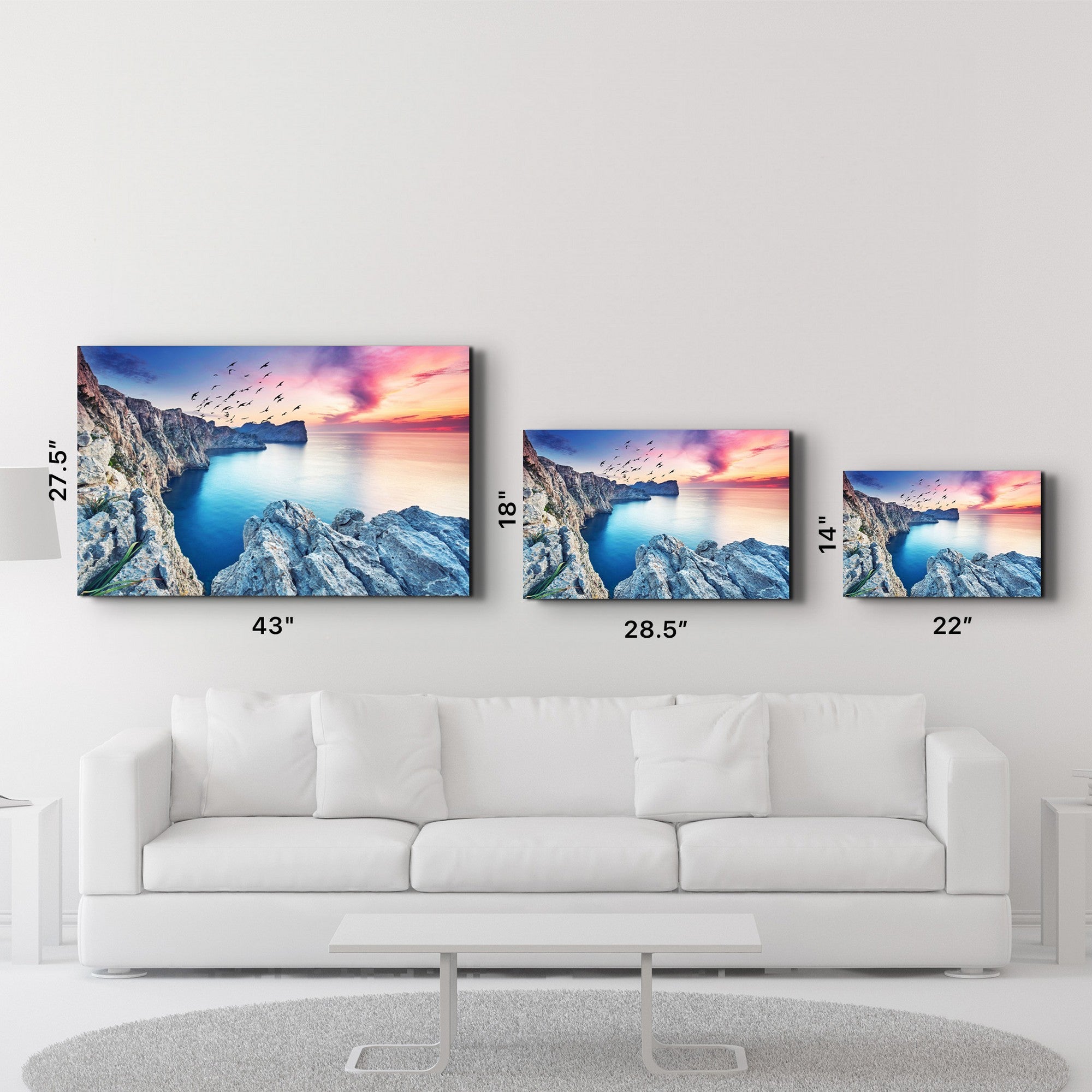 Arte Decorativa em Vidro Temperado Multicolor 35x55cm - Impressão UV de Alta Qualidade