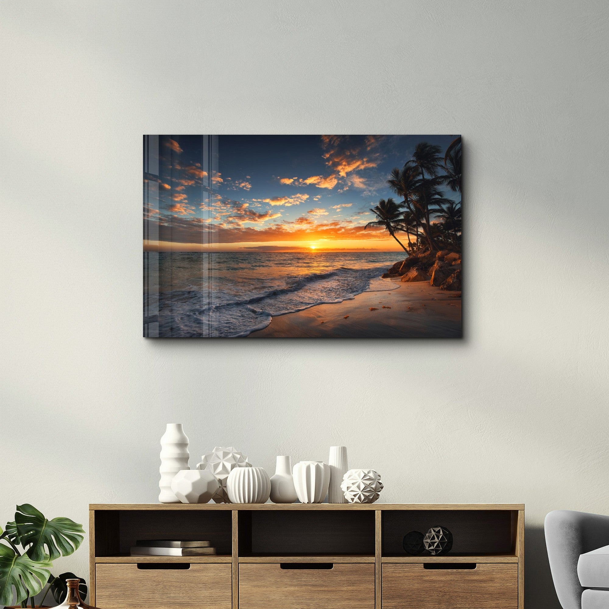 Arte Decorativa em Vidro Temperado Multicolor 35x55cm - Impressão UV de Alta Qualidade