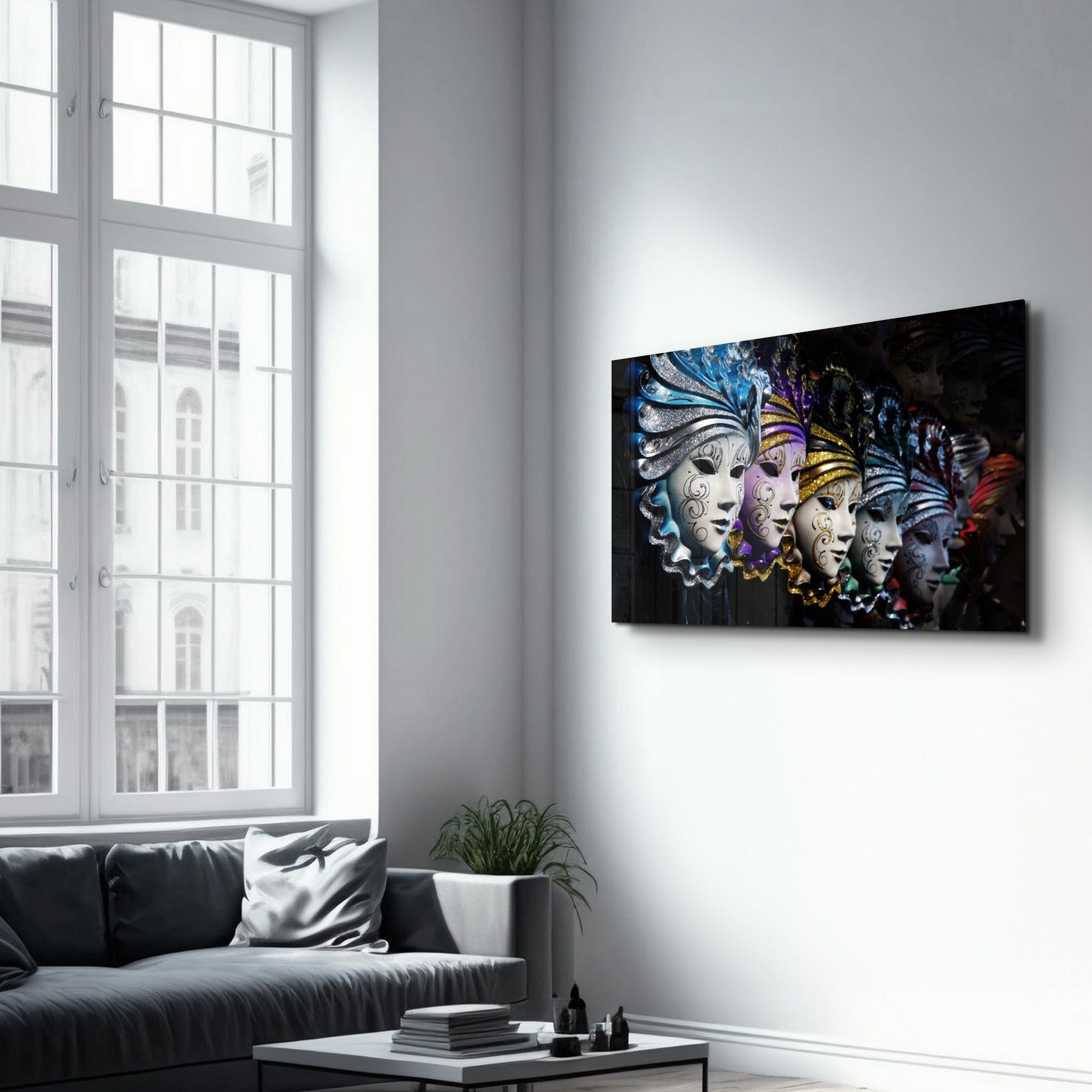 Arte Decorativa em Vidro Temperado Multicolor 46x72cm - Impressão UV de Alta Qualidade