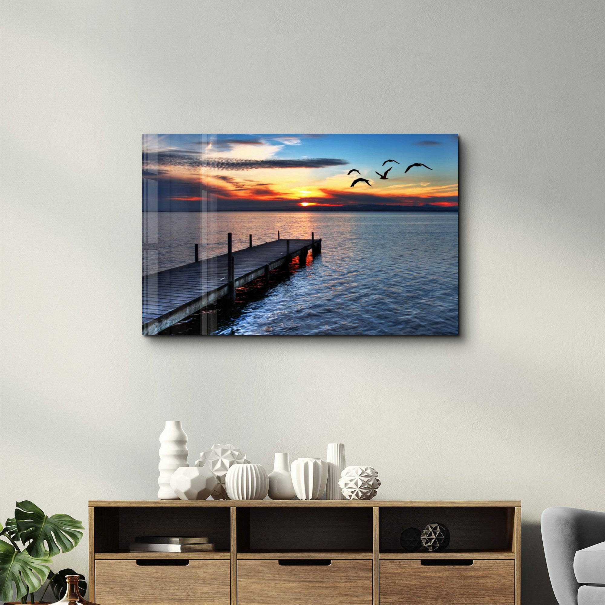 Arte Decorativa em Vidro Temperado Multicolor 35x55cm - Impressão UV de Alta Qualidade