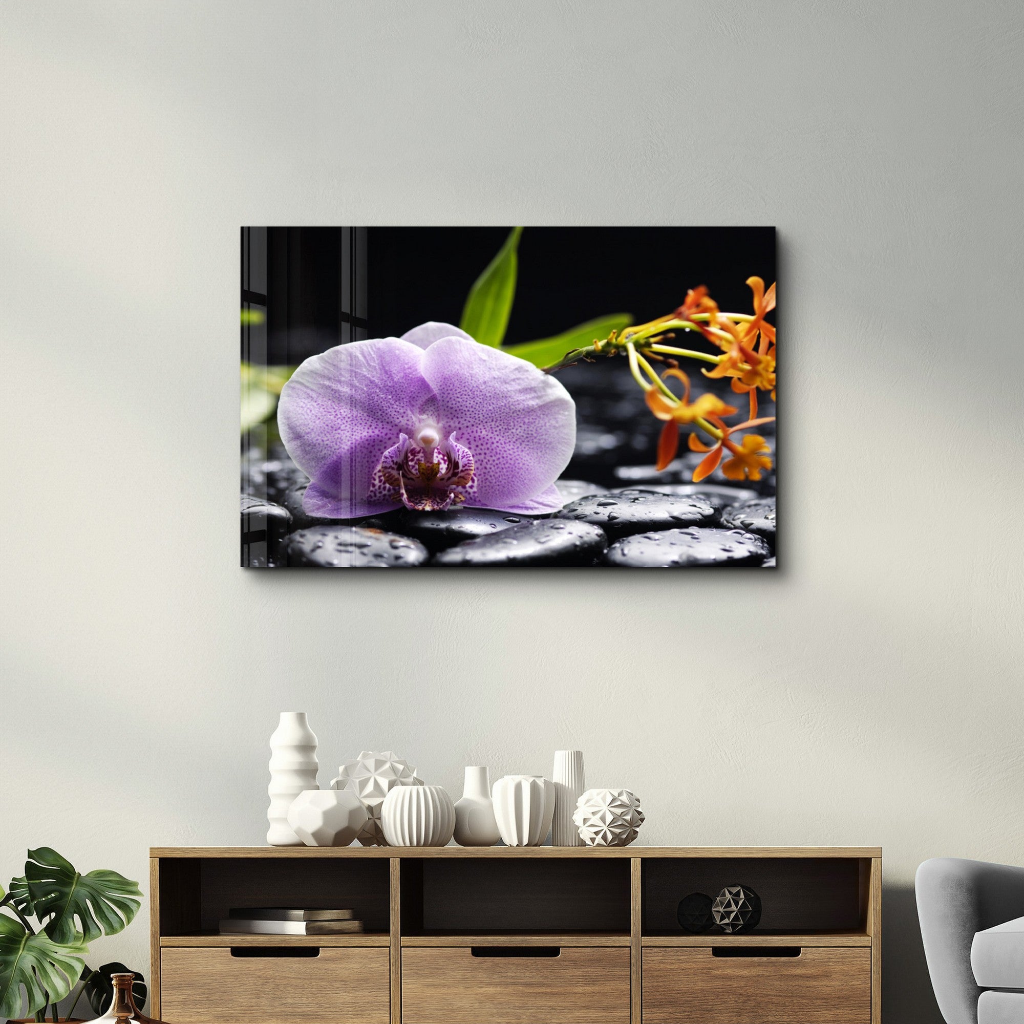 Arte Decorativa em Vidro Temperado Multicolor 46x72cm - Impressão UV de Alta Qualidade