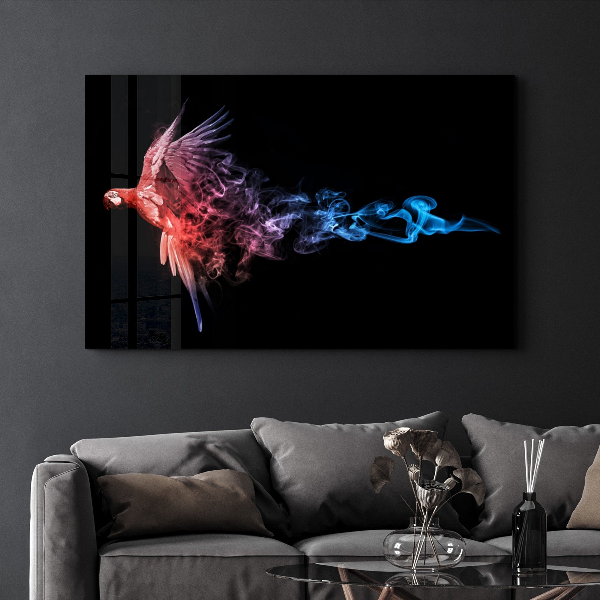 Arte Decorativa em Vidro Temperado Multicolor 70x110cm - Impressão UV de Alta Qualidade