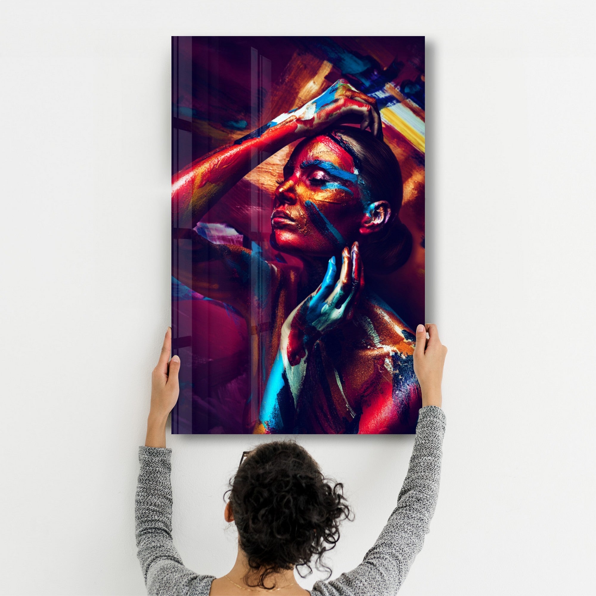 Quadro Decorativo em Vidro Temperado Multicolor 35x55 cm — Impressão UV 4 mm