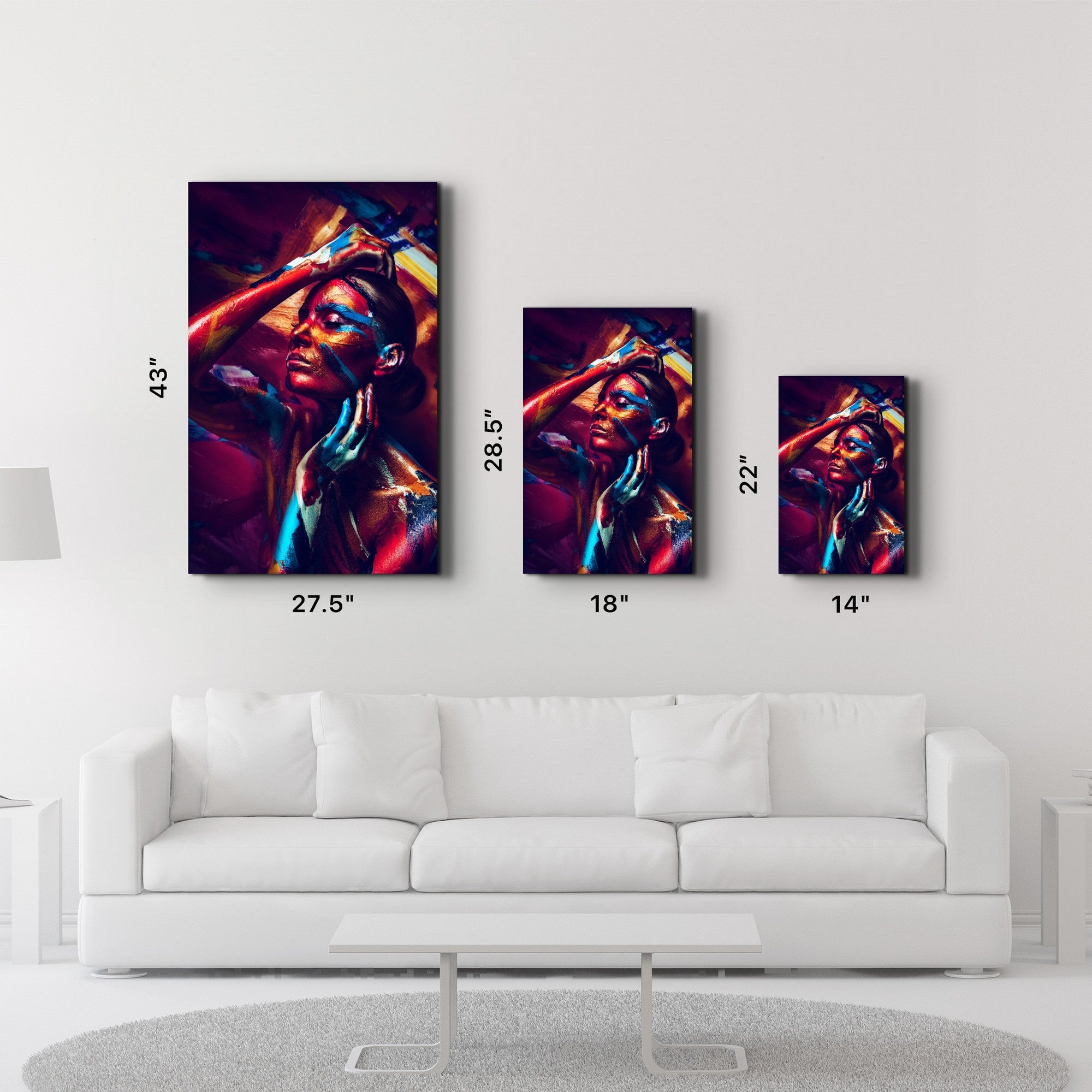 Quadro Decorativo em Vidro Temperado Multicolor 35x55 cm — Impressão UV 4 mm