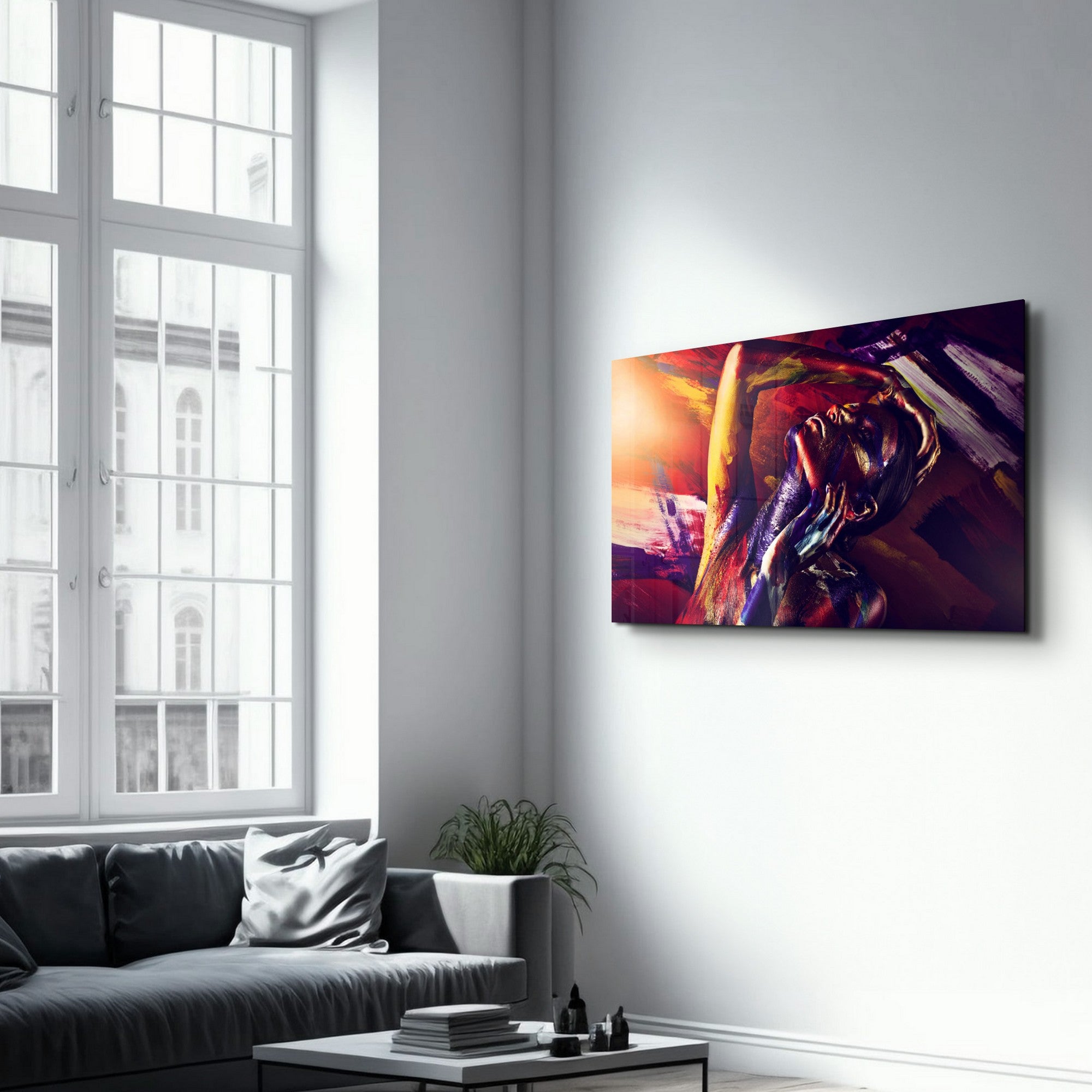 Arte em Vidro Temperado Multicolor 70x110cm - Pintura Decorativa UV de Alta Qualidade