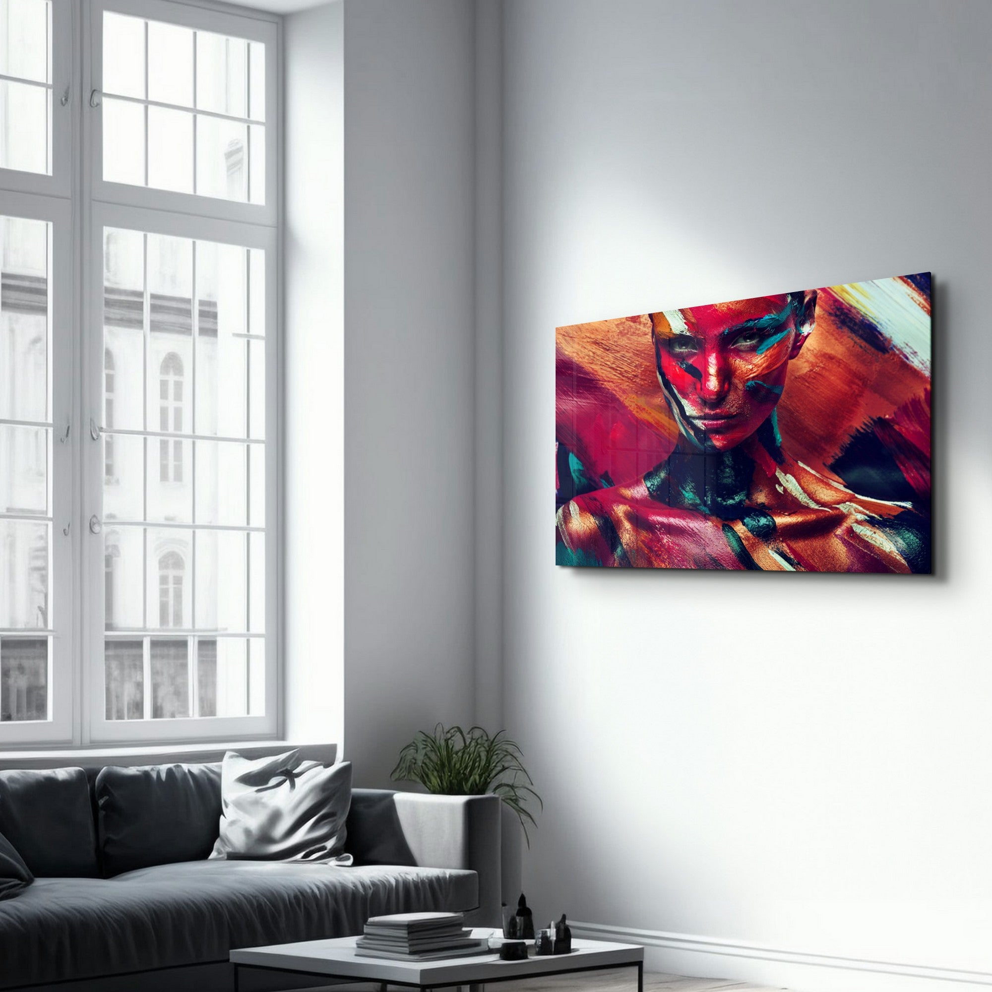 Arte em Vidro Temperado Multicolor OGLS-1177 - Pintura Decorativa 70x110cm com Impressão UV